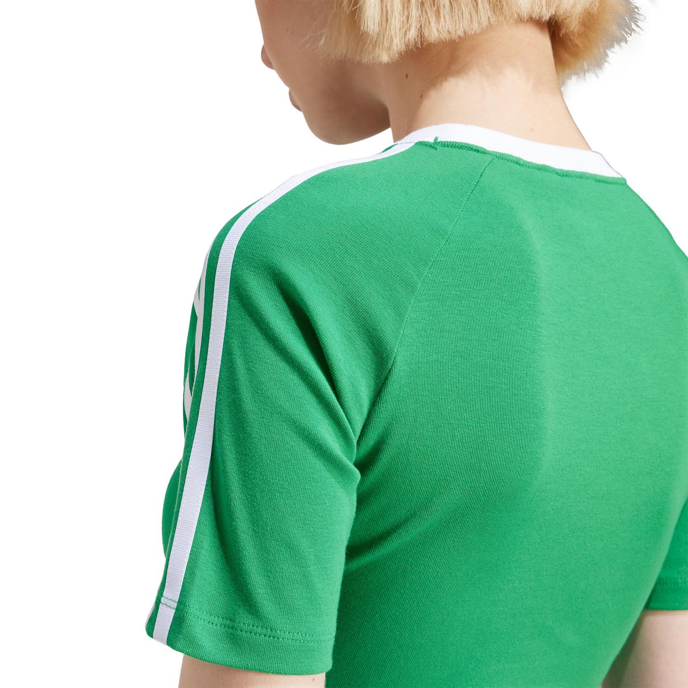 Adidas Originals 3 S Baby Tee Green - Image 4