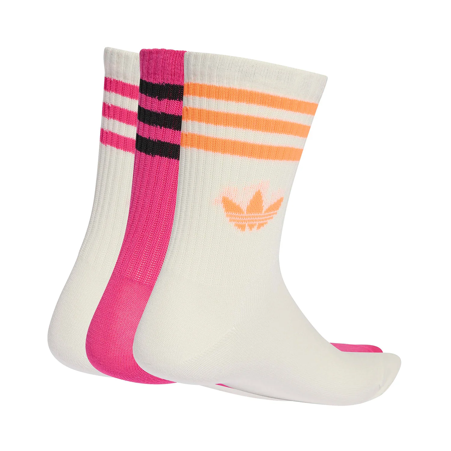 Adidas Originals 3S Crew S 3P Off White/Shock Pink - Image 3