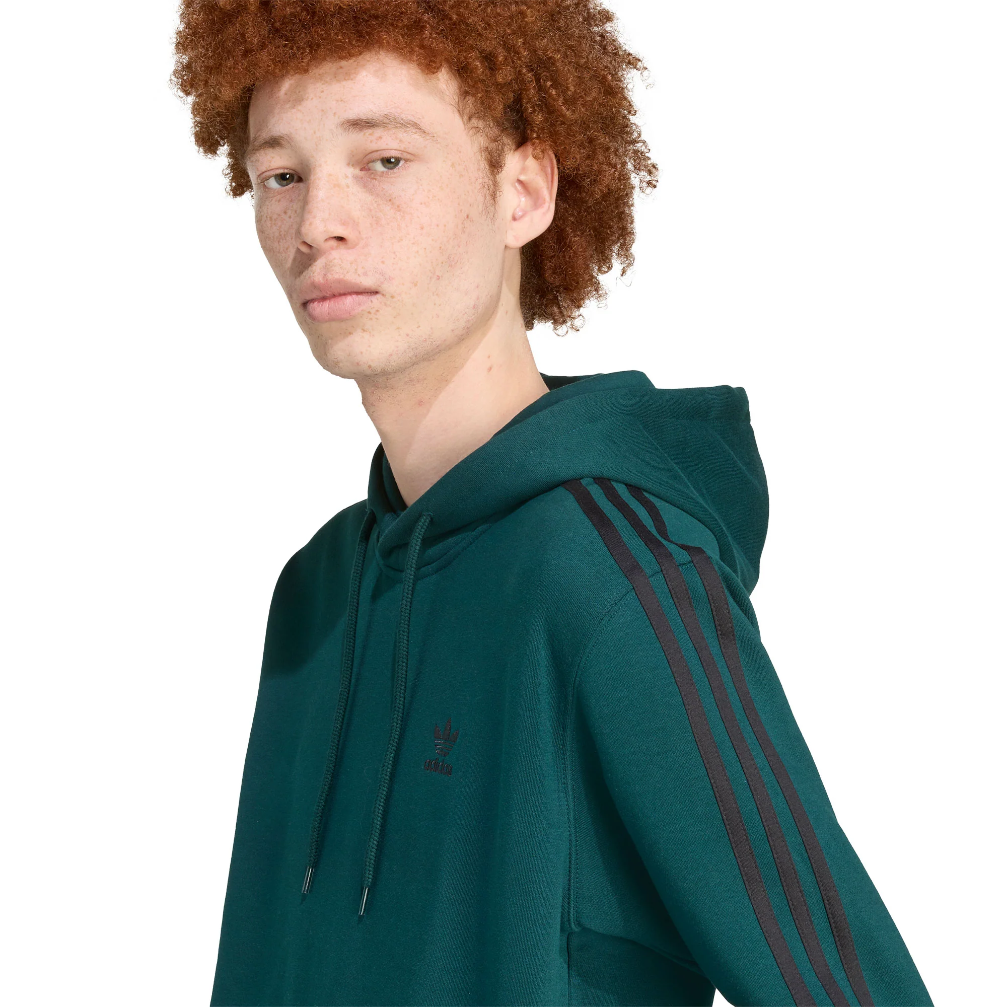 Adidas Originals 3-Stripes Hoody Aurora Ivy/Black - Image 3