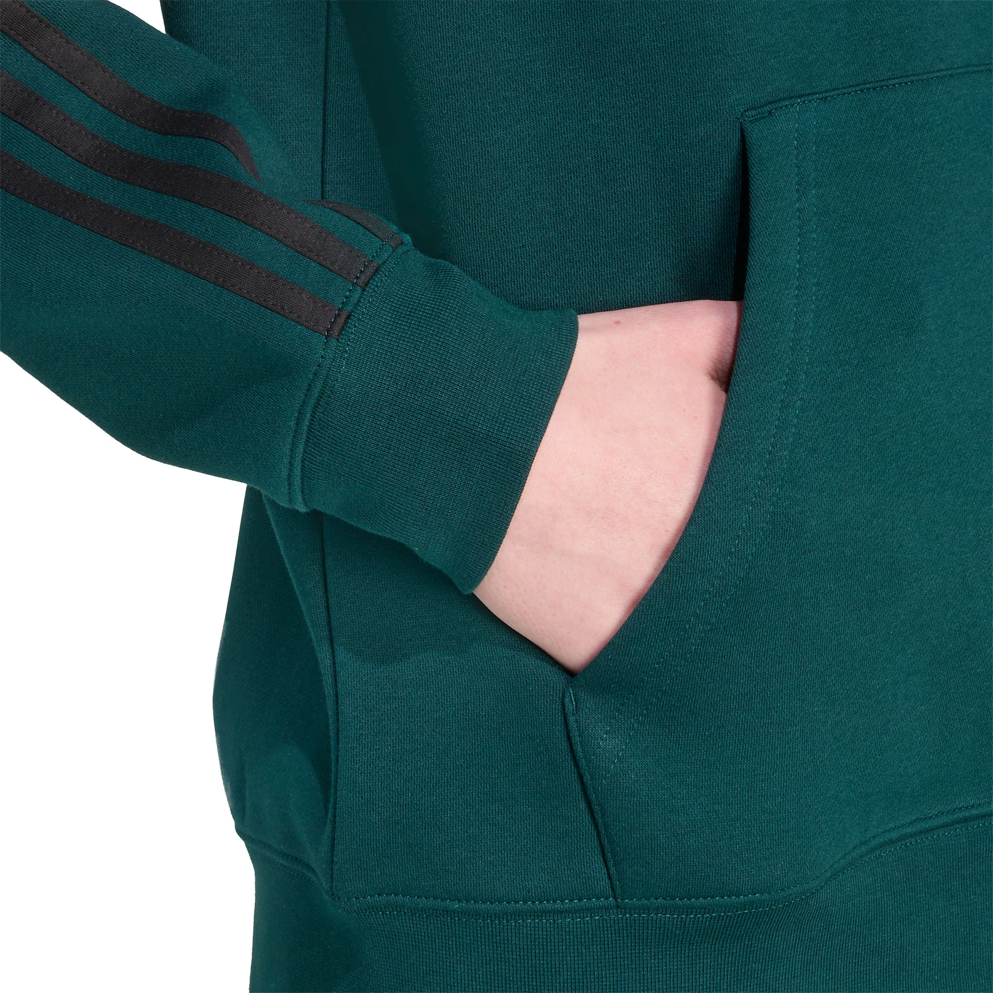 Adidas Originals 3-Stripes Hoody Aurora Ivy/Black - Image 4