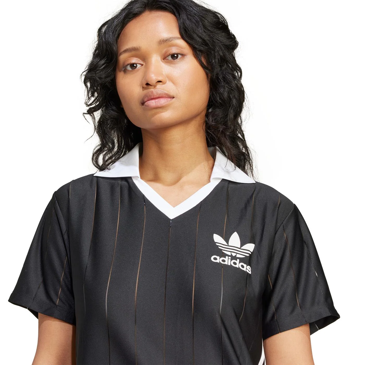 Adidas Originals Adicolor 3-Stripes Pinstripe Dress Black - Image 4