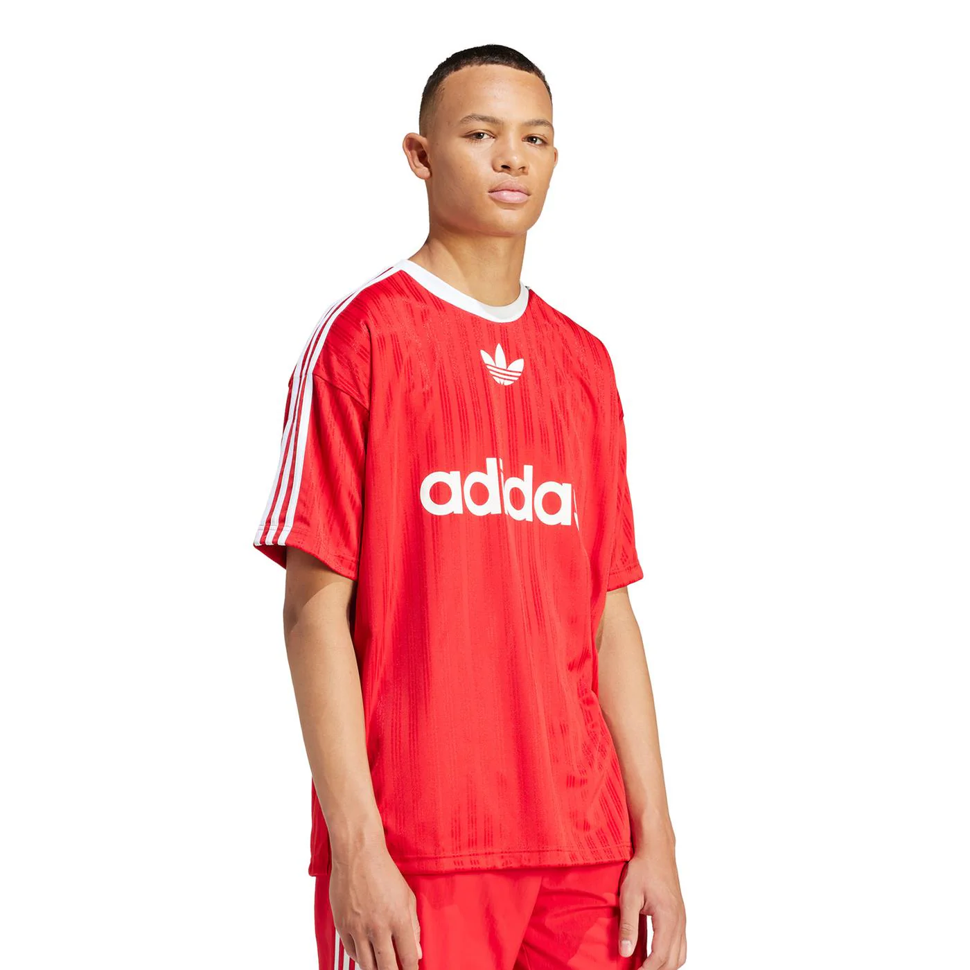 Adidas Originals Adicolor Poly Tee Better Scarlet/White - Image 3