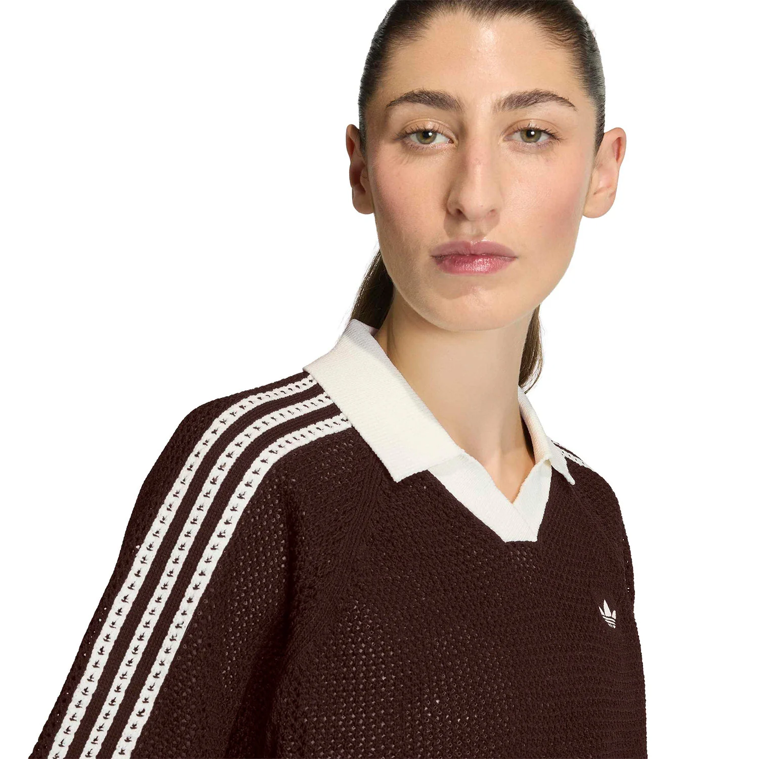 Adidas Originals Crochet Polo Aurora Coffee - Image 3