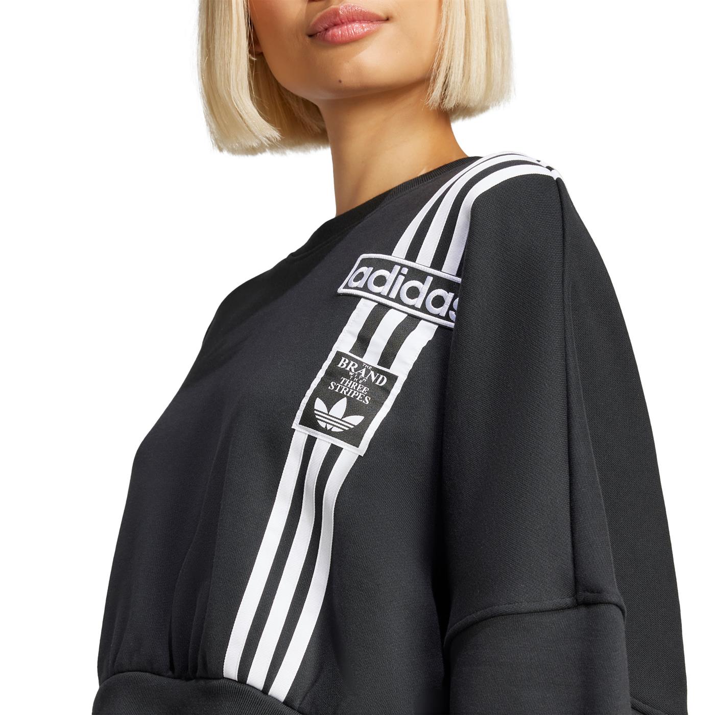 Adidas Originals Crop Sweatshirt Black - Image 3