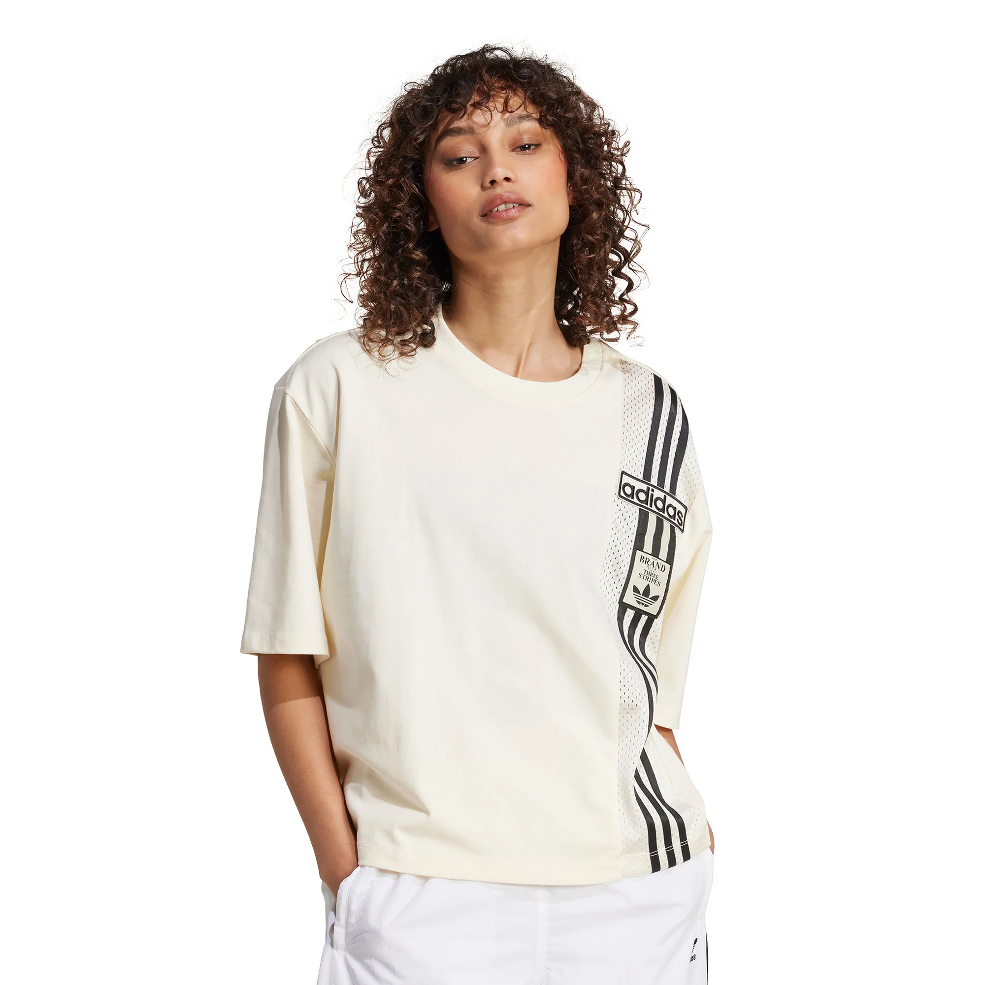 Adidas Originals Crop Tee Cream White