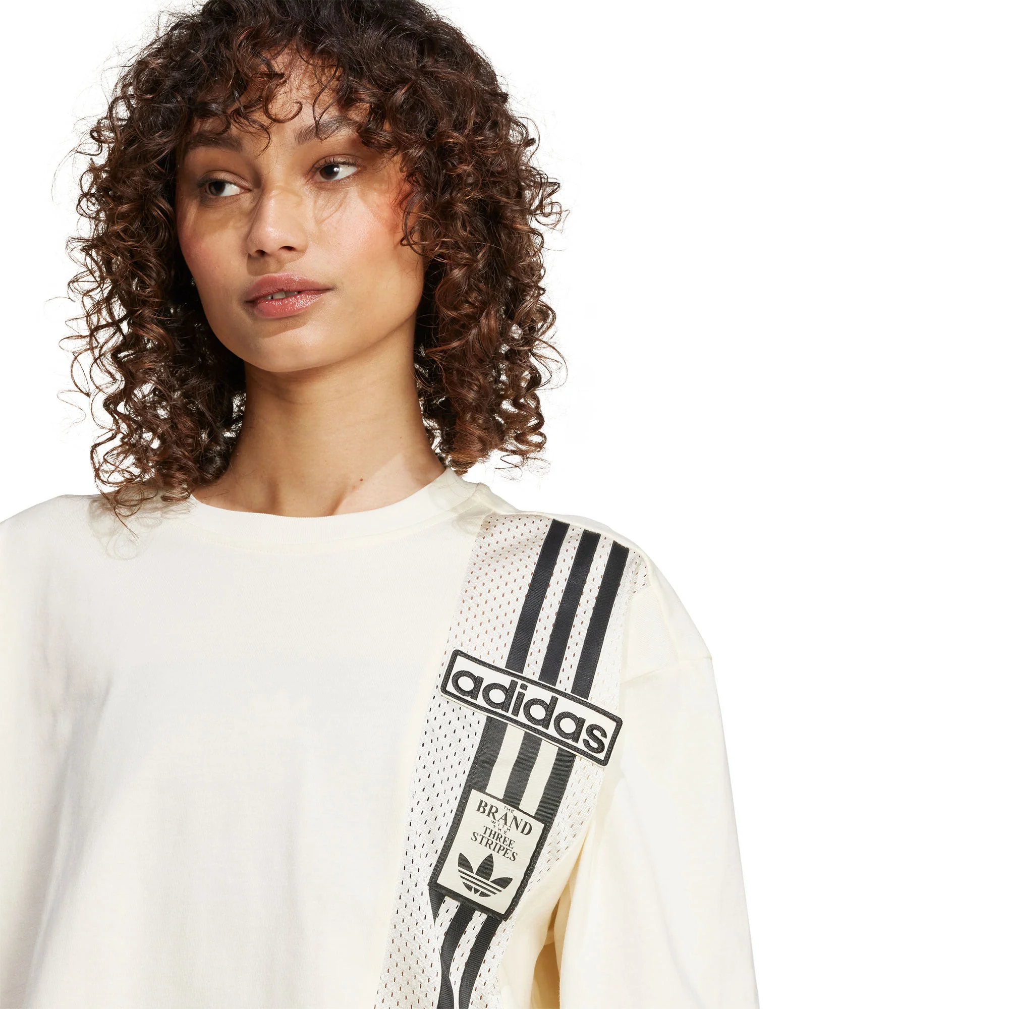 Adidas Originals Crop Tee Cream White - Image 3