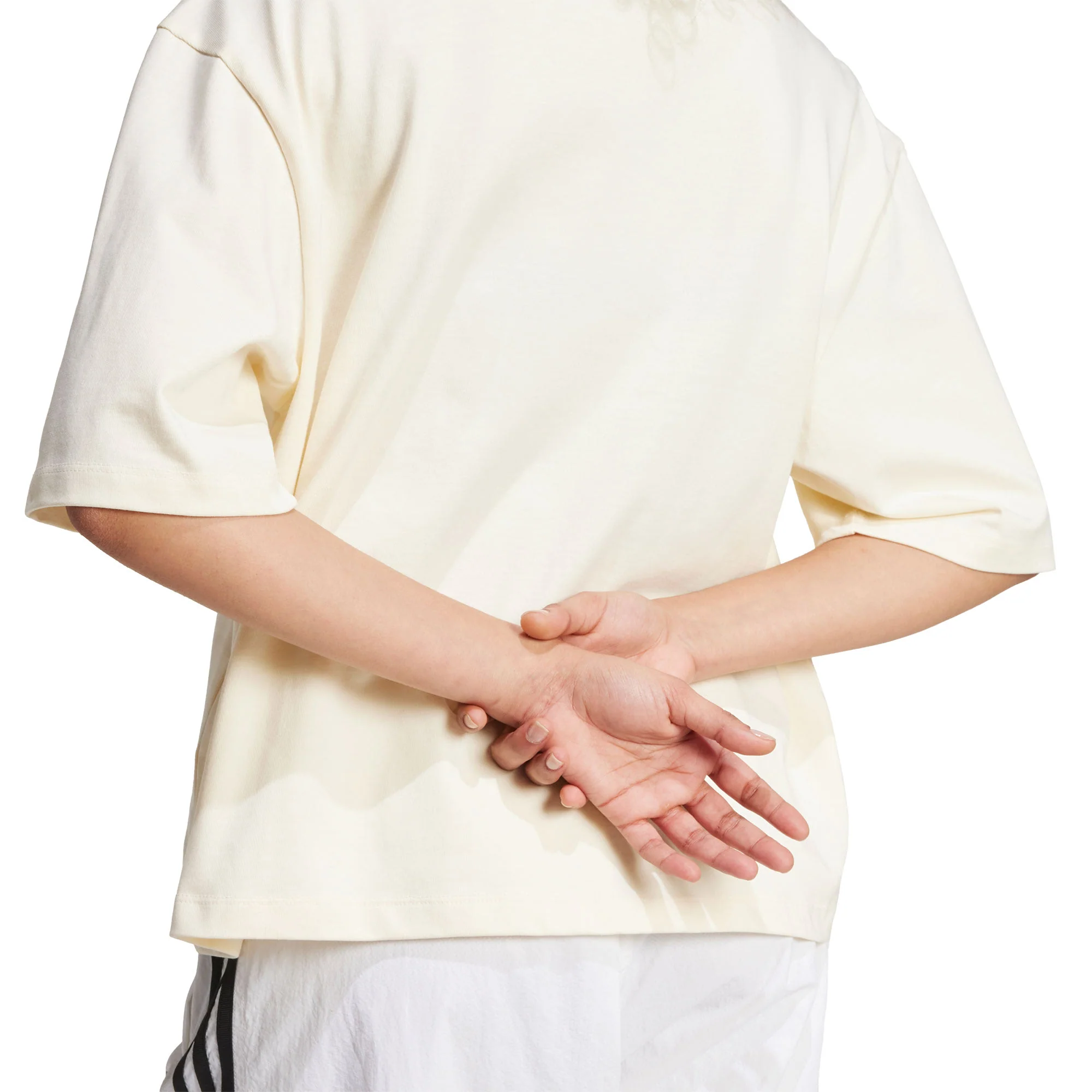 Adidas Originals Crop Tee Cream White - Image 4