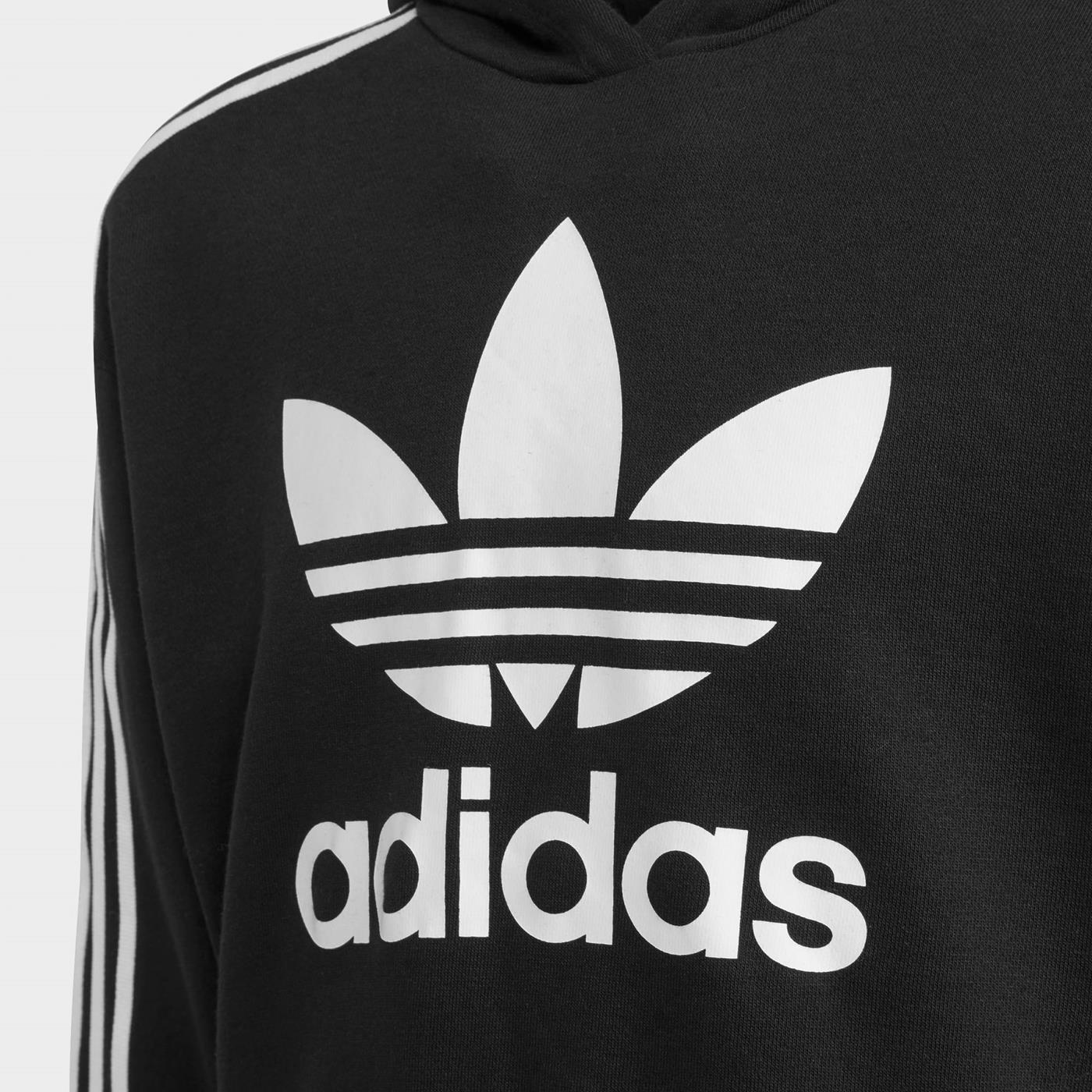 Adidas Originals Cropped Hoodie Black/White - Image 3