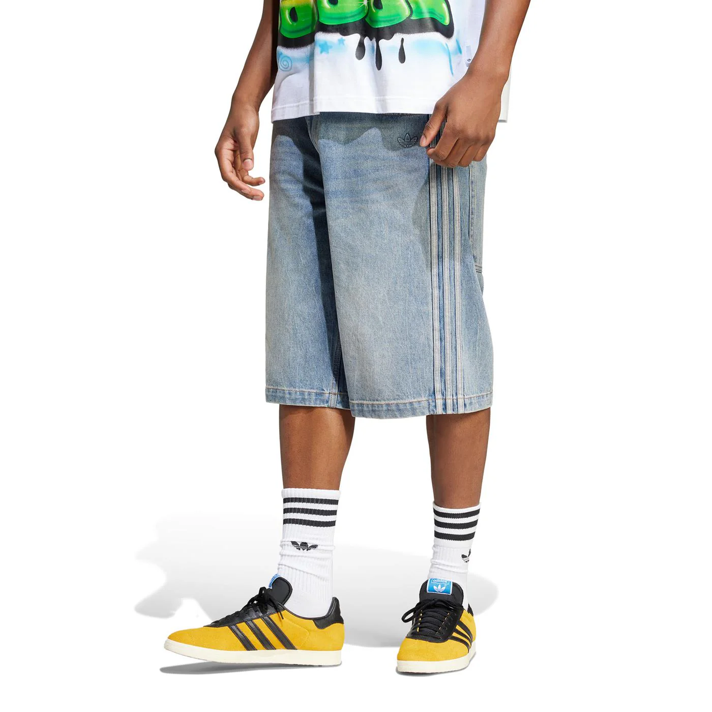 Adidas Originals Denim Shorts Indigo Denim