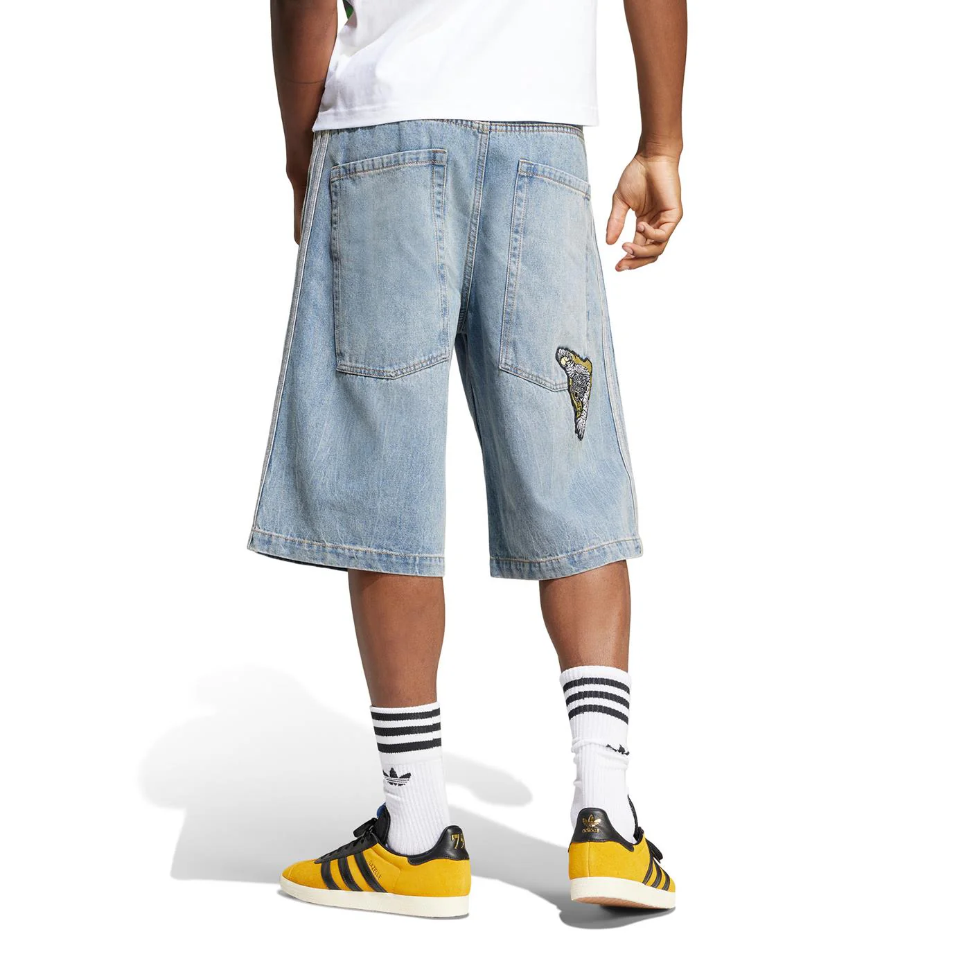 Adidas Originals Denim Shorts Indigo Denim - Image 2