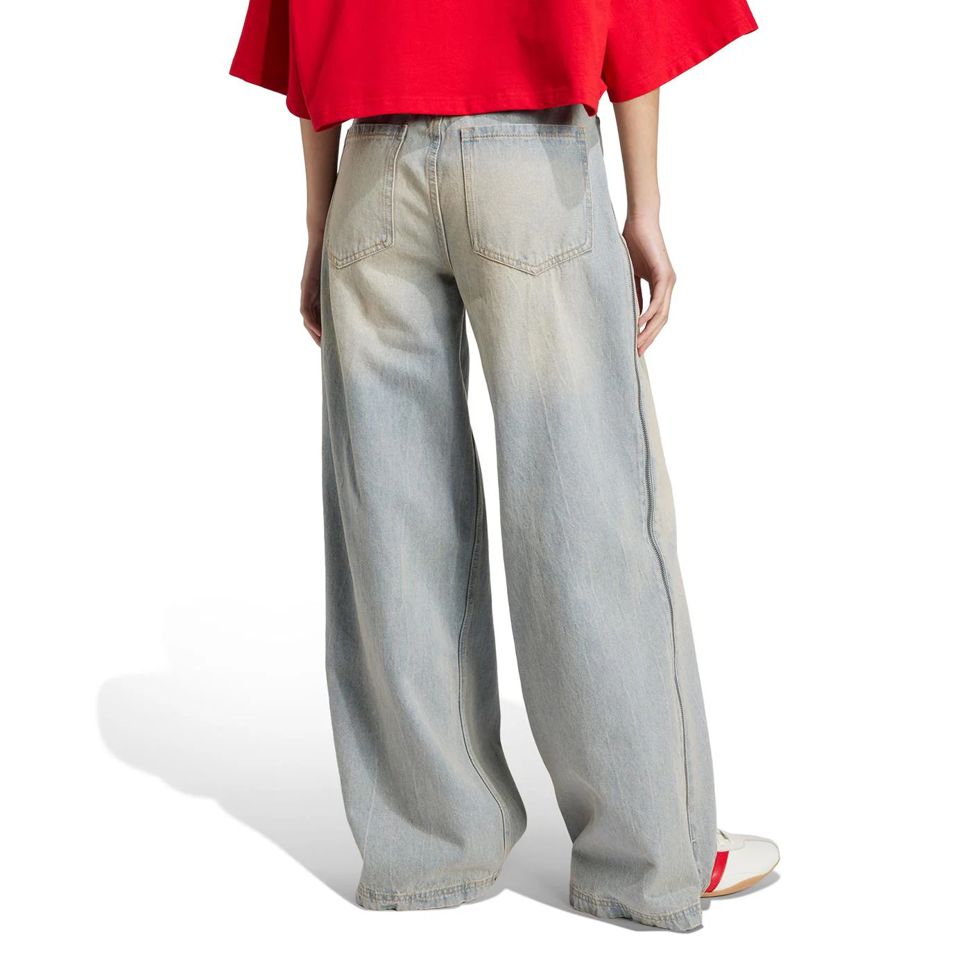 Adidas Originals Denim Zip Pant Light Denim - Image 2