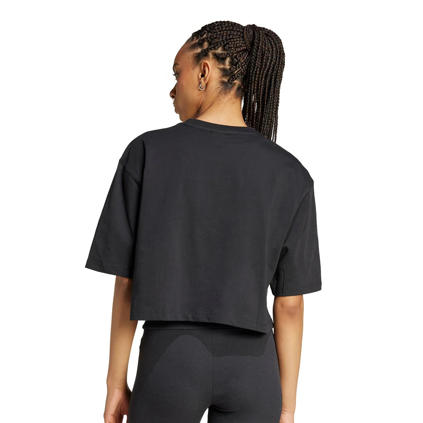 Adidas Originals Essentials Crop Tee Black - Image 2