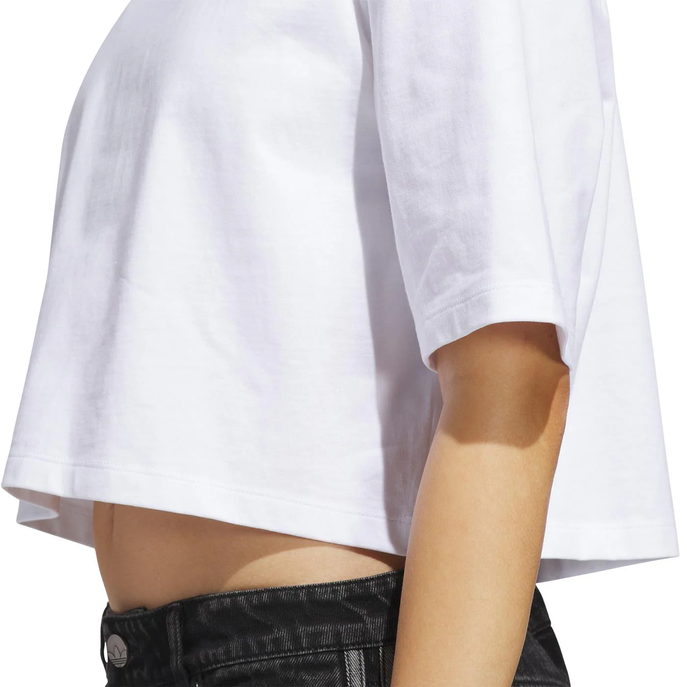 Adidas Originals Essentials Crop Tee White - Image 4