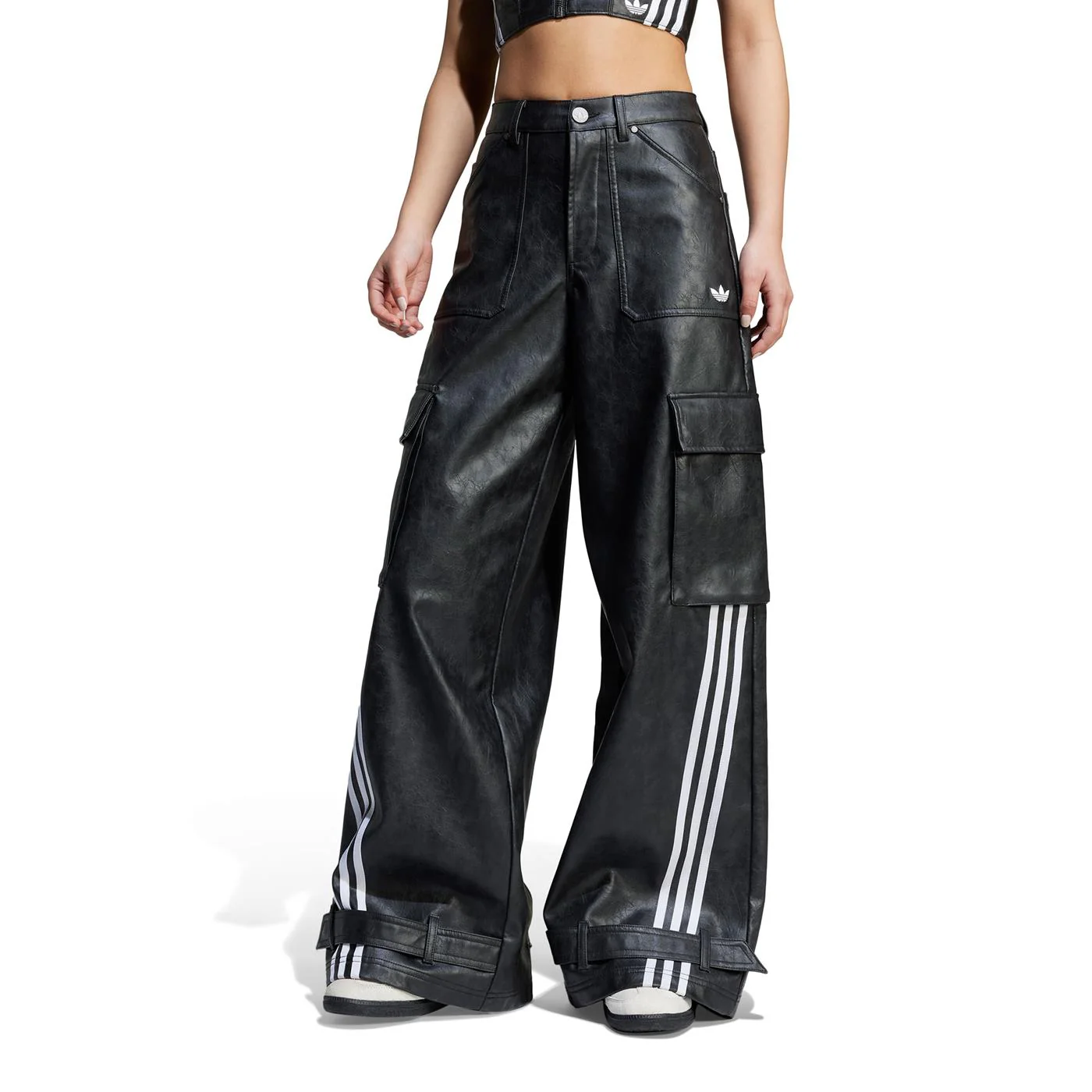 Adidas Originals Faux Leather Pant Black