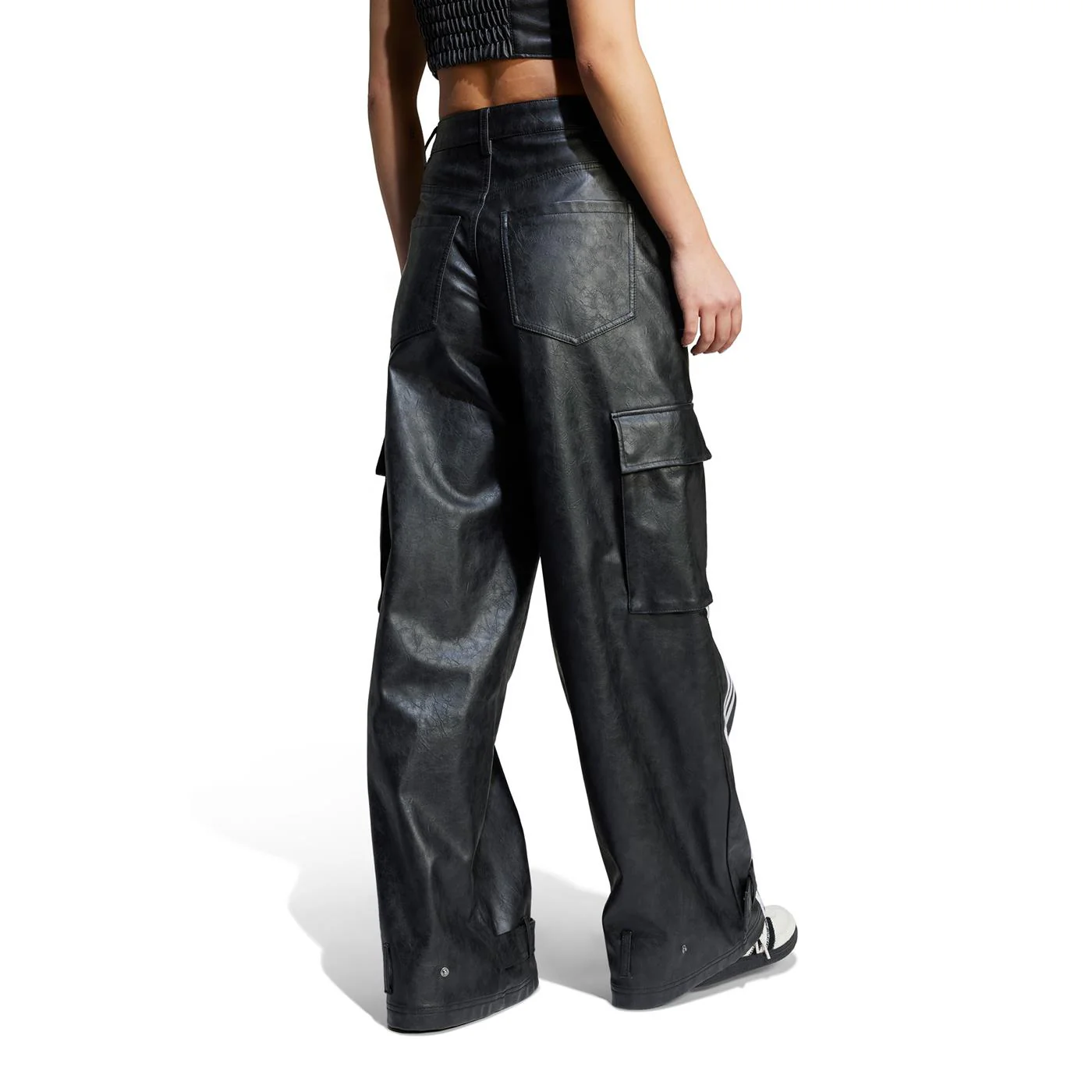 Adidas Originals Faux Leather Pant Black - Image 2