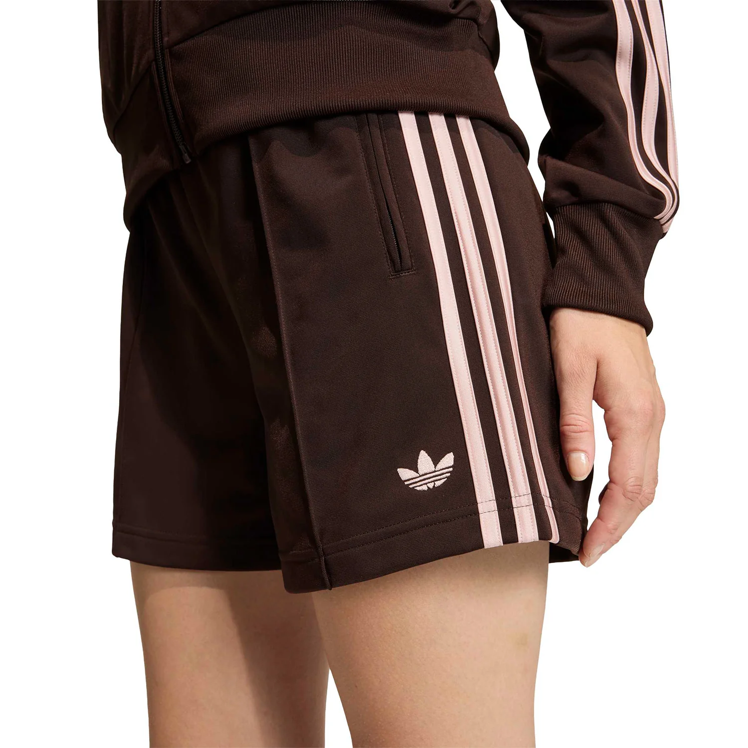 Adidas Originals Firebird Short Aurora Coffee/Sandy Pink - Image 3