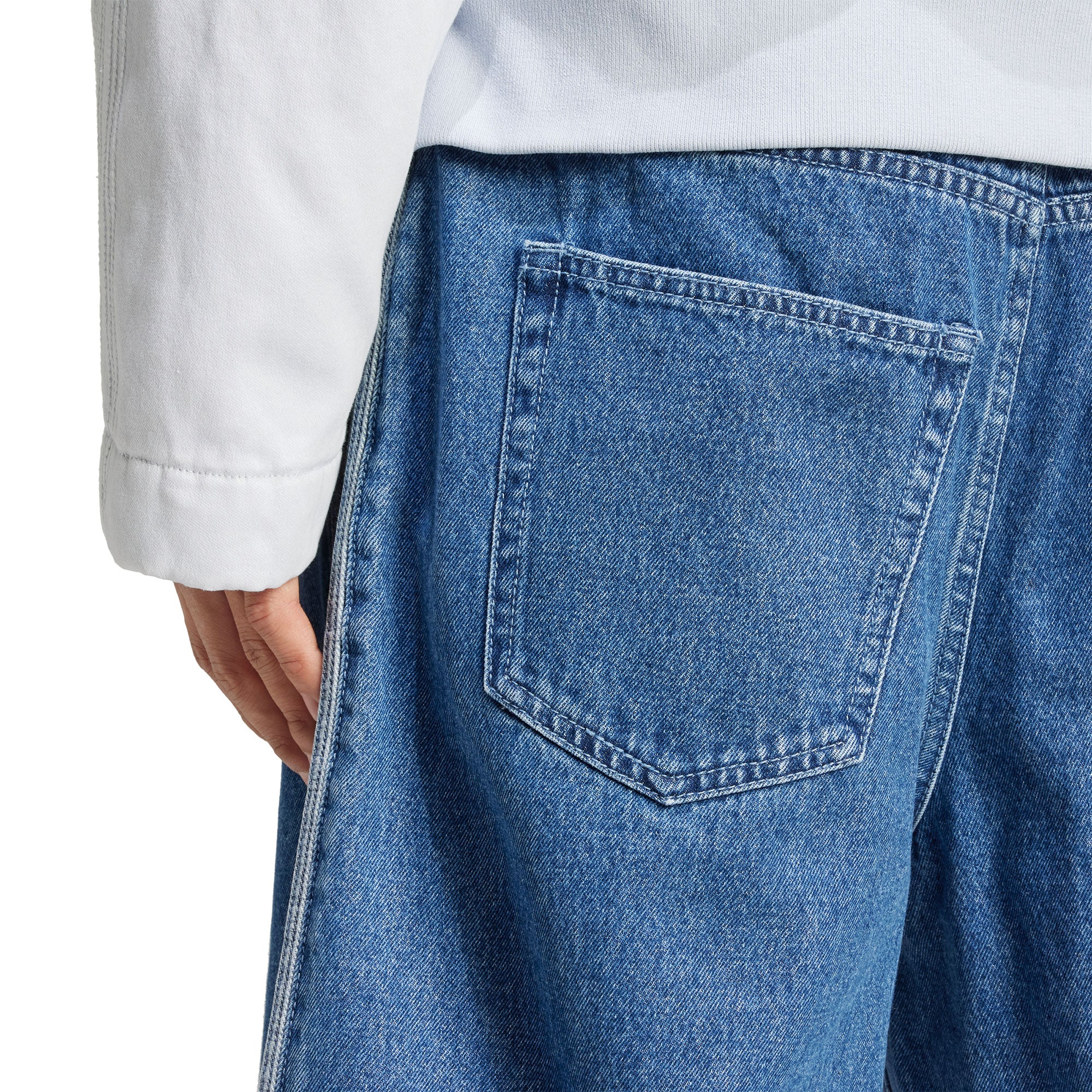 Adidas Originals Firebird Short Medium Blue Denim - Image 4