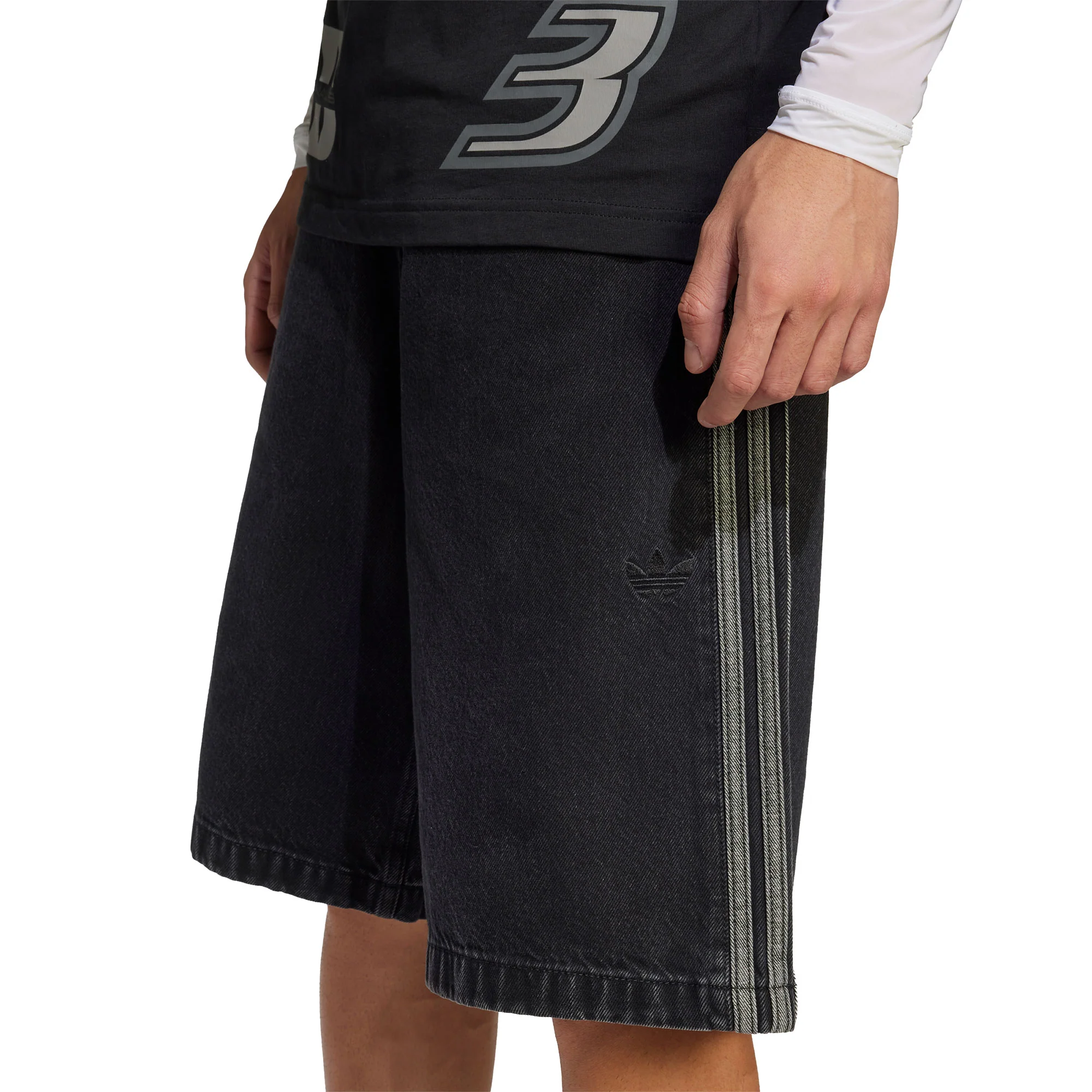 Adidas Originals Firebird Short True Black Denim - Image 3