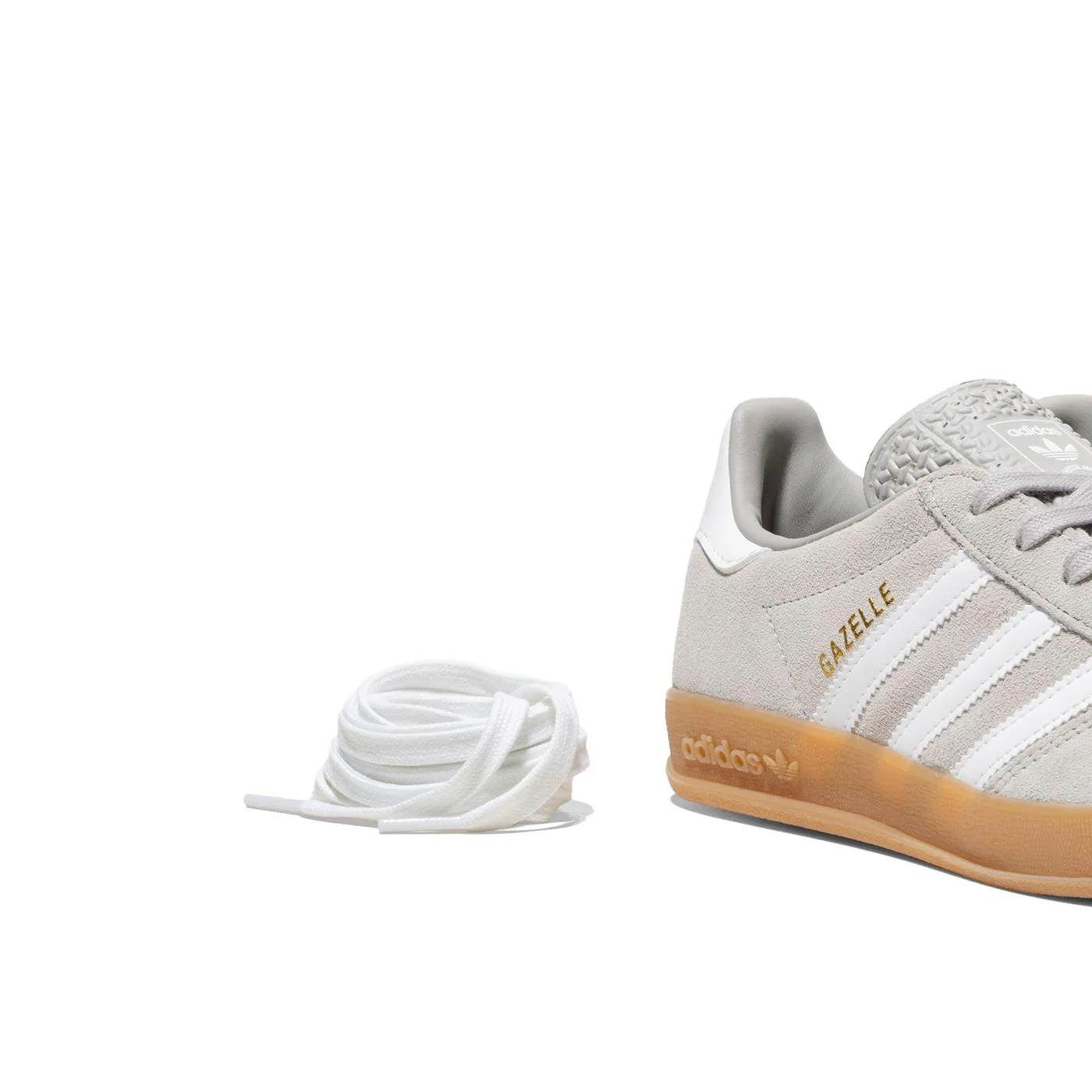 Adidas Originals Gazelle Indoor Grey Two/Ftwr White/Gold - Image 4