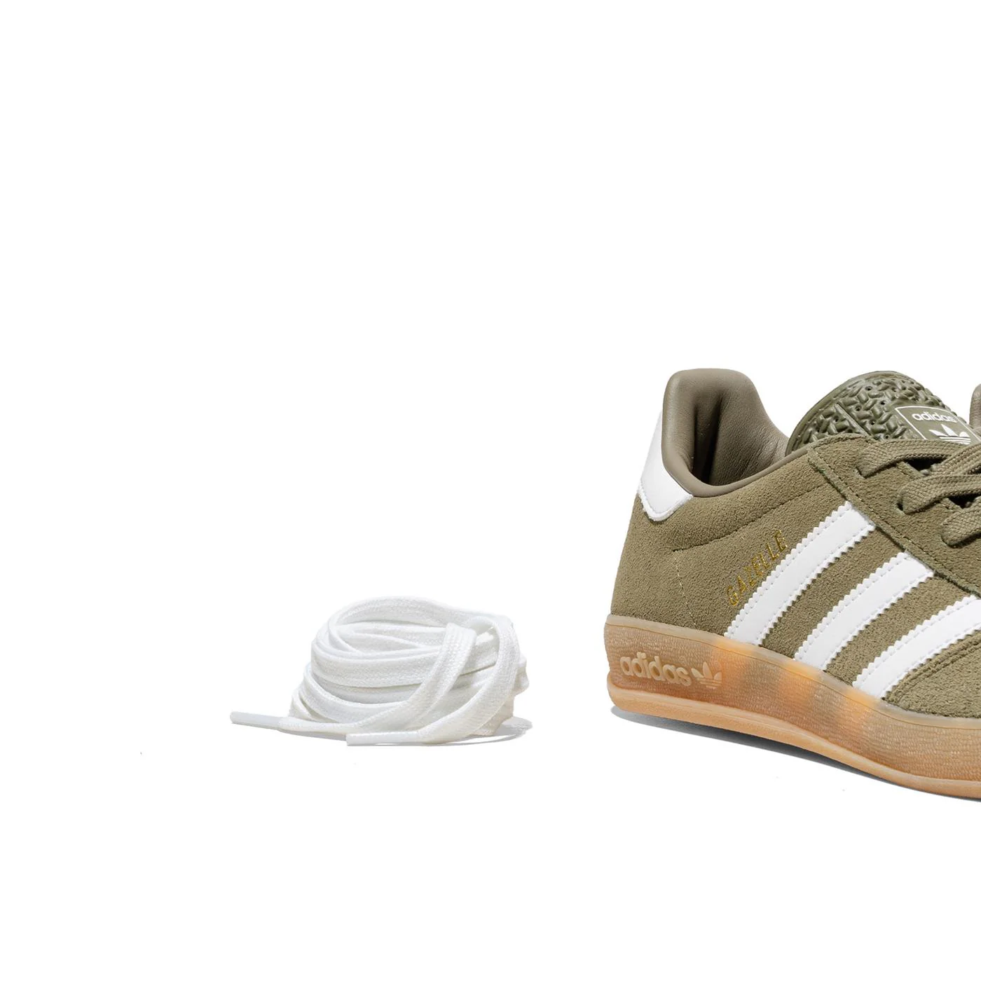 Adidas Originals Gazelle Indoor Olive Strata/Ftwr White/Gold - Image 4