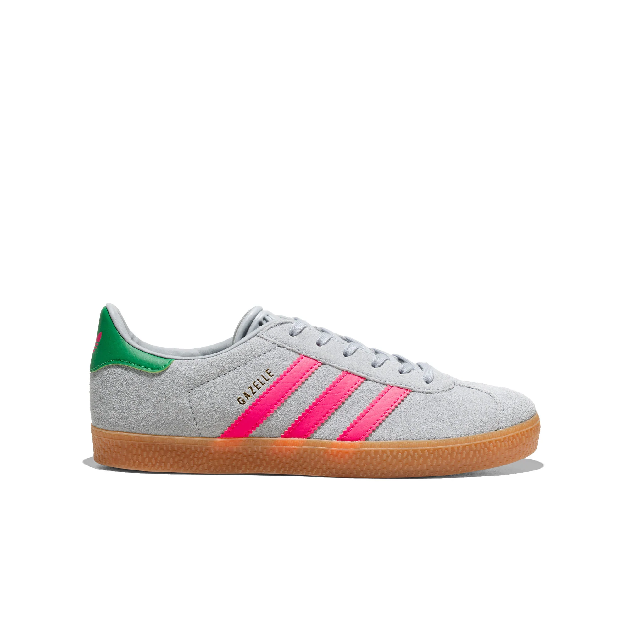 Adidas Originals Gazelle J Halo Silver/Lucid Pink/Green