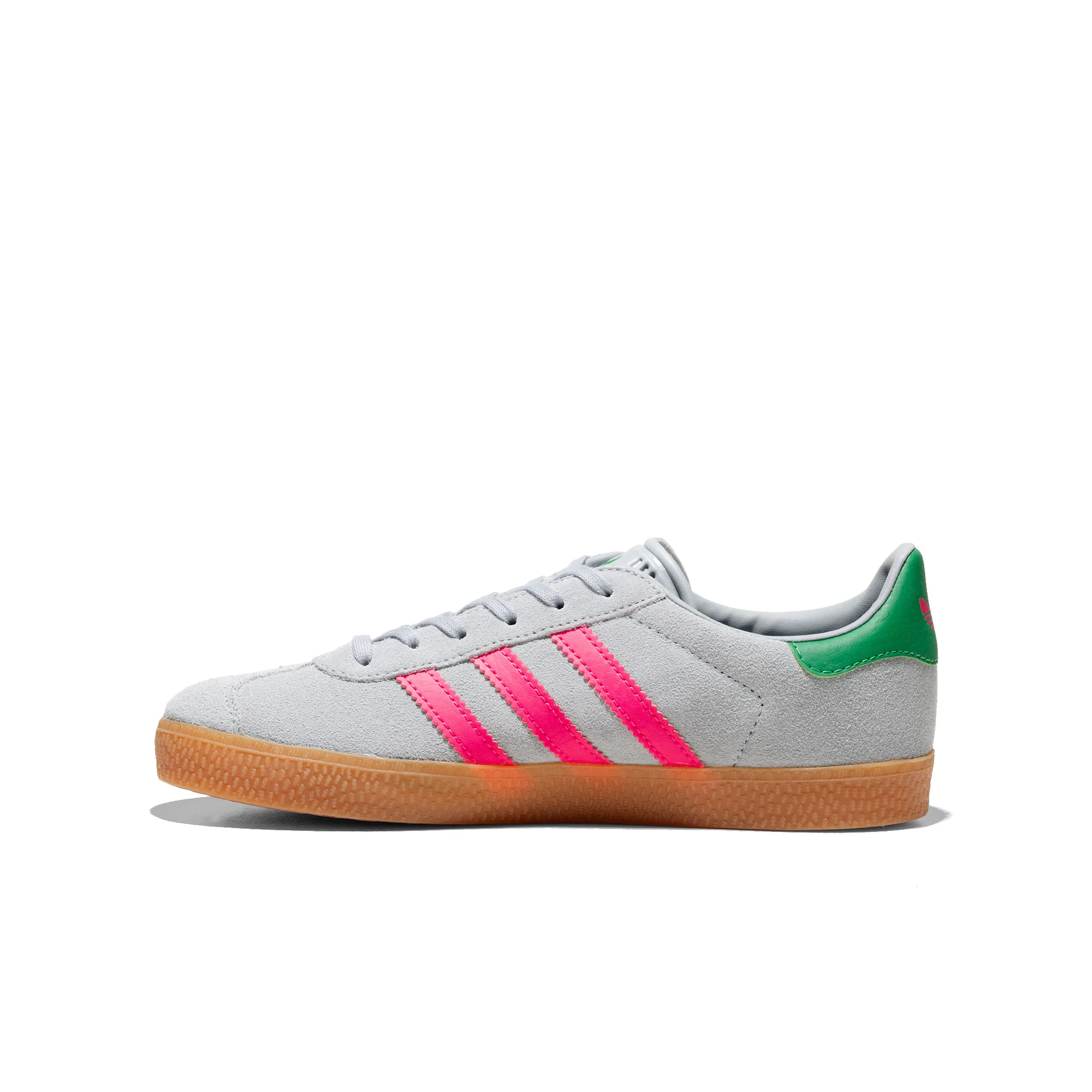 Adidas Originals Gazelle J Halo Silver/Lucid Pink/Green - Image 3