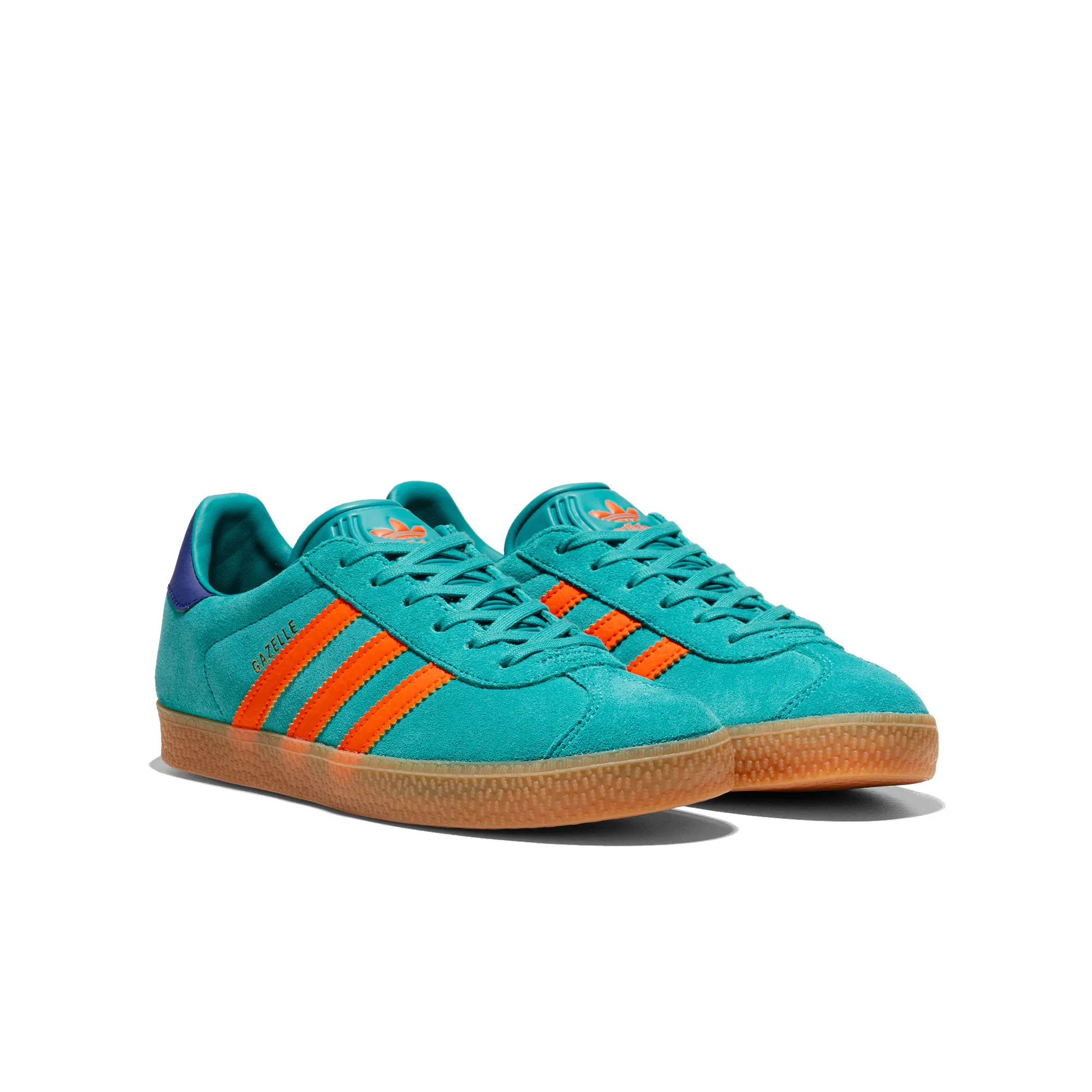 Adidas Originals Gazelle J Pure Teal/Impact Orange - Image 2