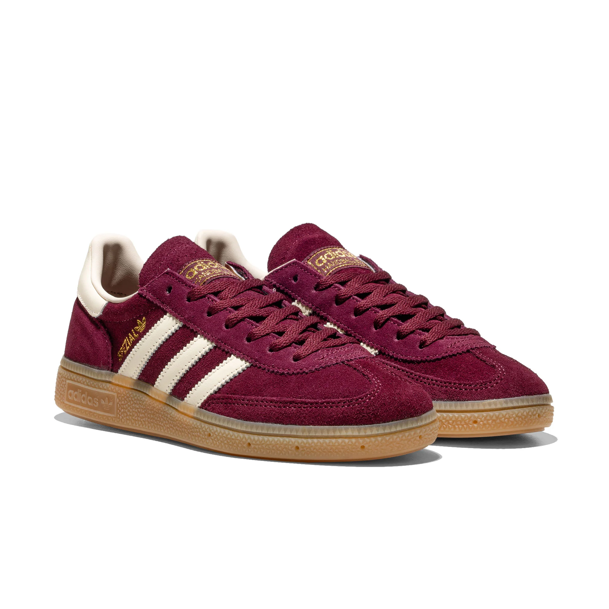Adidas Originals Handball Spezial W Maroon/Cream White/Gold - Image 2