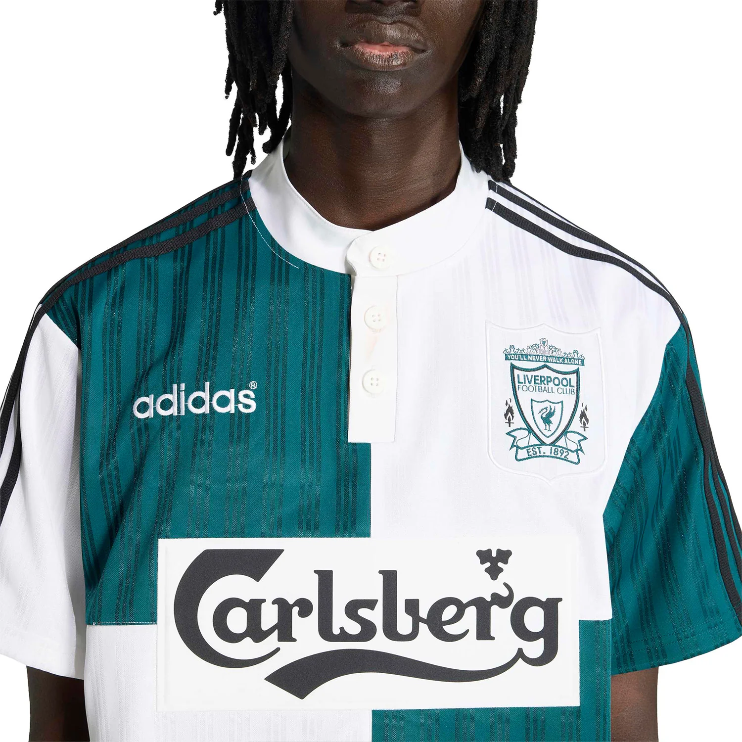 Adidas Originals Liverpool FC A Jersey 95 White/Rich Green - Image 3