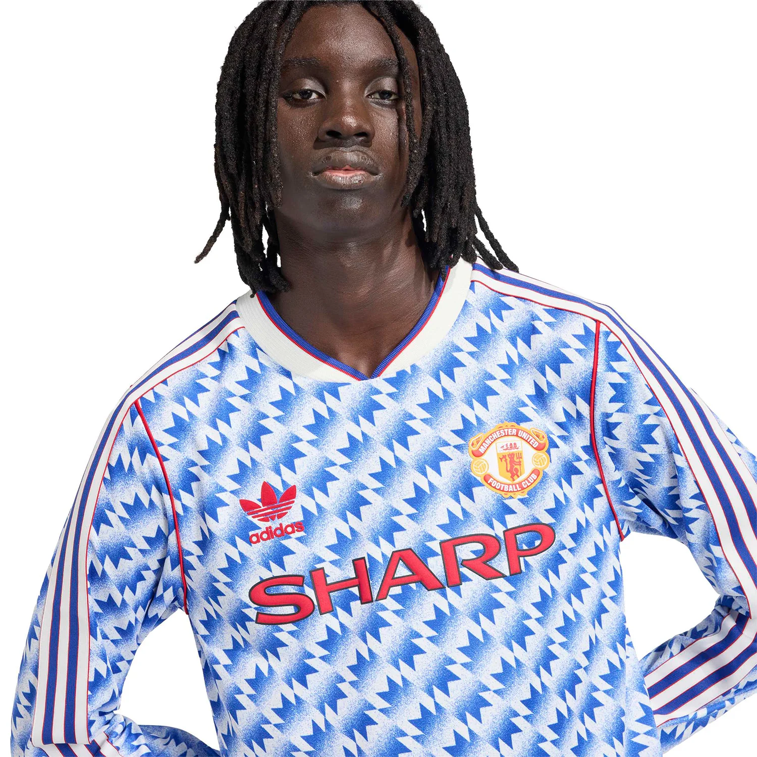 Adidas Originals Manchester United FC A Jersey 90 LS Multico - Image 3