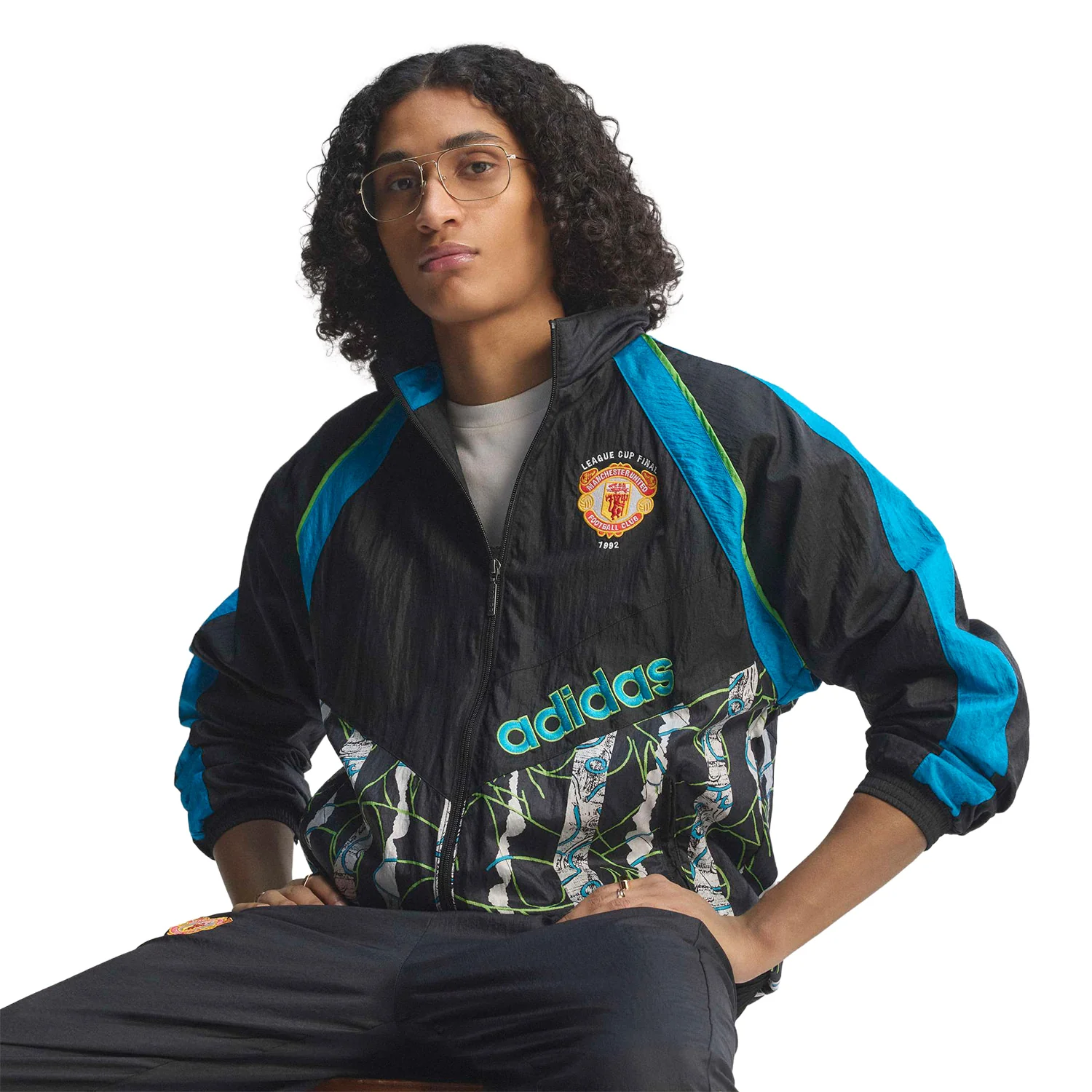 Adidas Originals Manchester United FC Jacket 90 Black - Image 2