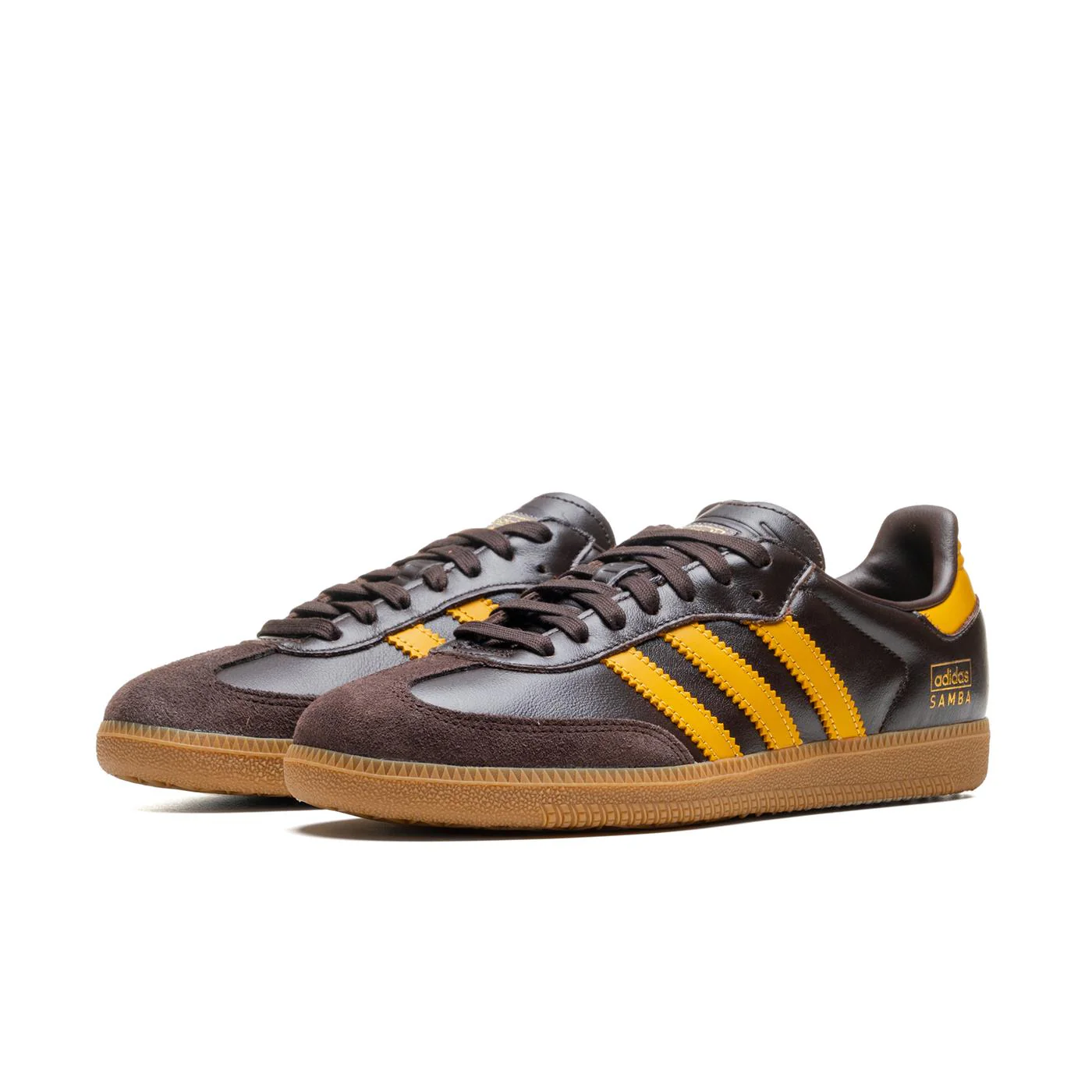 Adidas Originals Samba OG Dark Brown/Preloved Yellow/Gum - Image 3