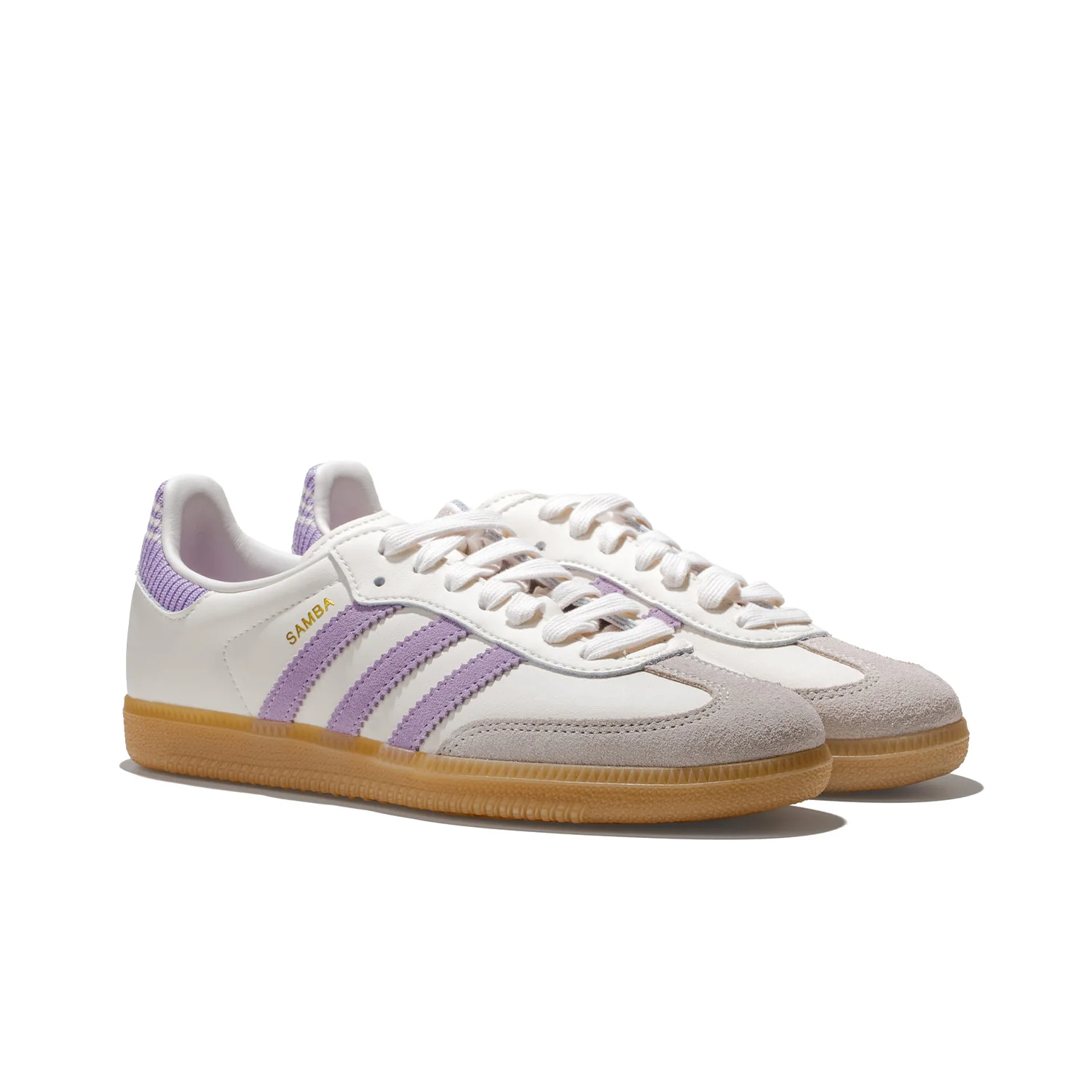 Adidas Originals Samba OG J Cloud White/Powder Plum/Gum - Image 3