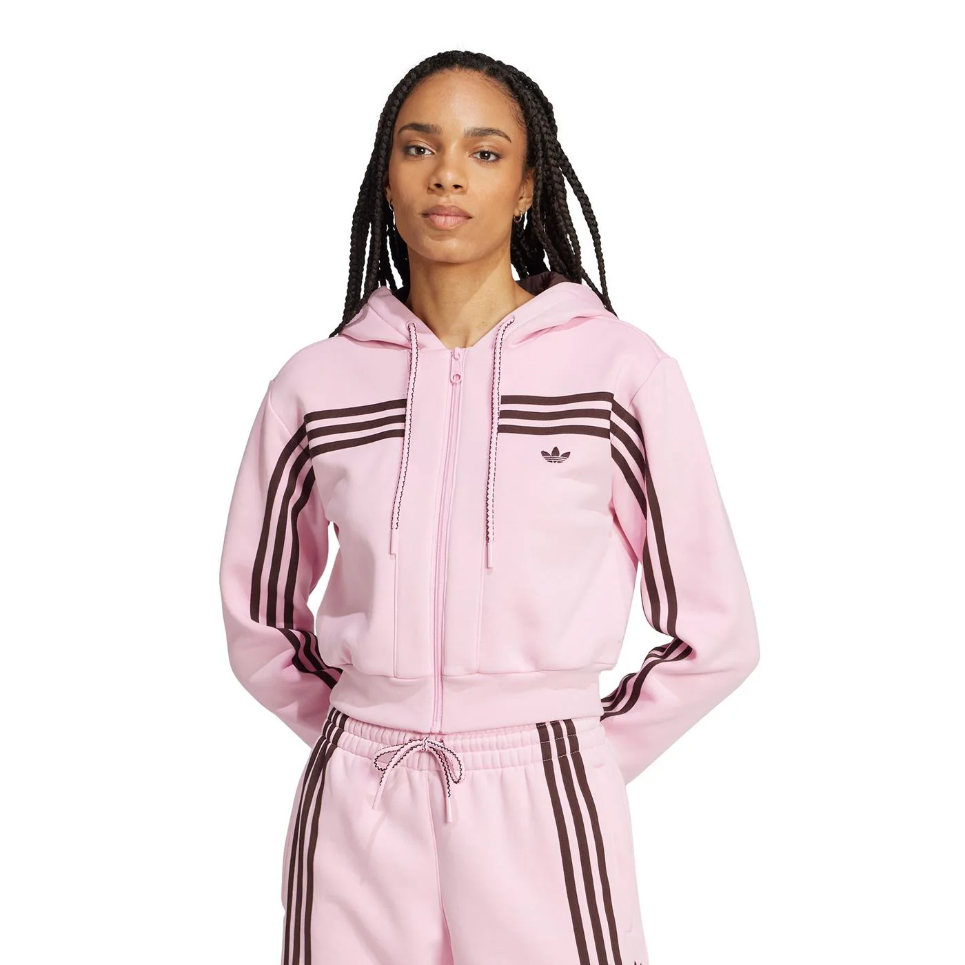 Adidas Originals Short FZ Fleece Hood True Pink