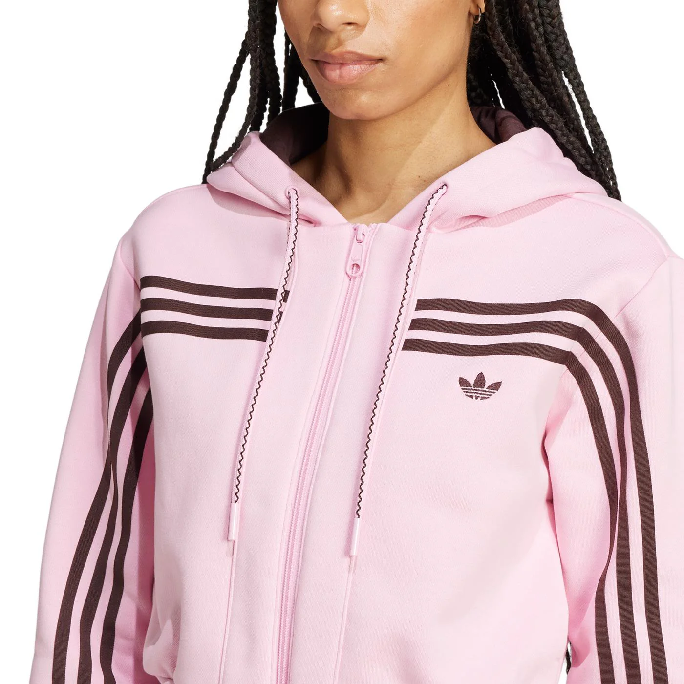 Adidas Originals Short FZ Fleece Hood True Pink - Image 3