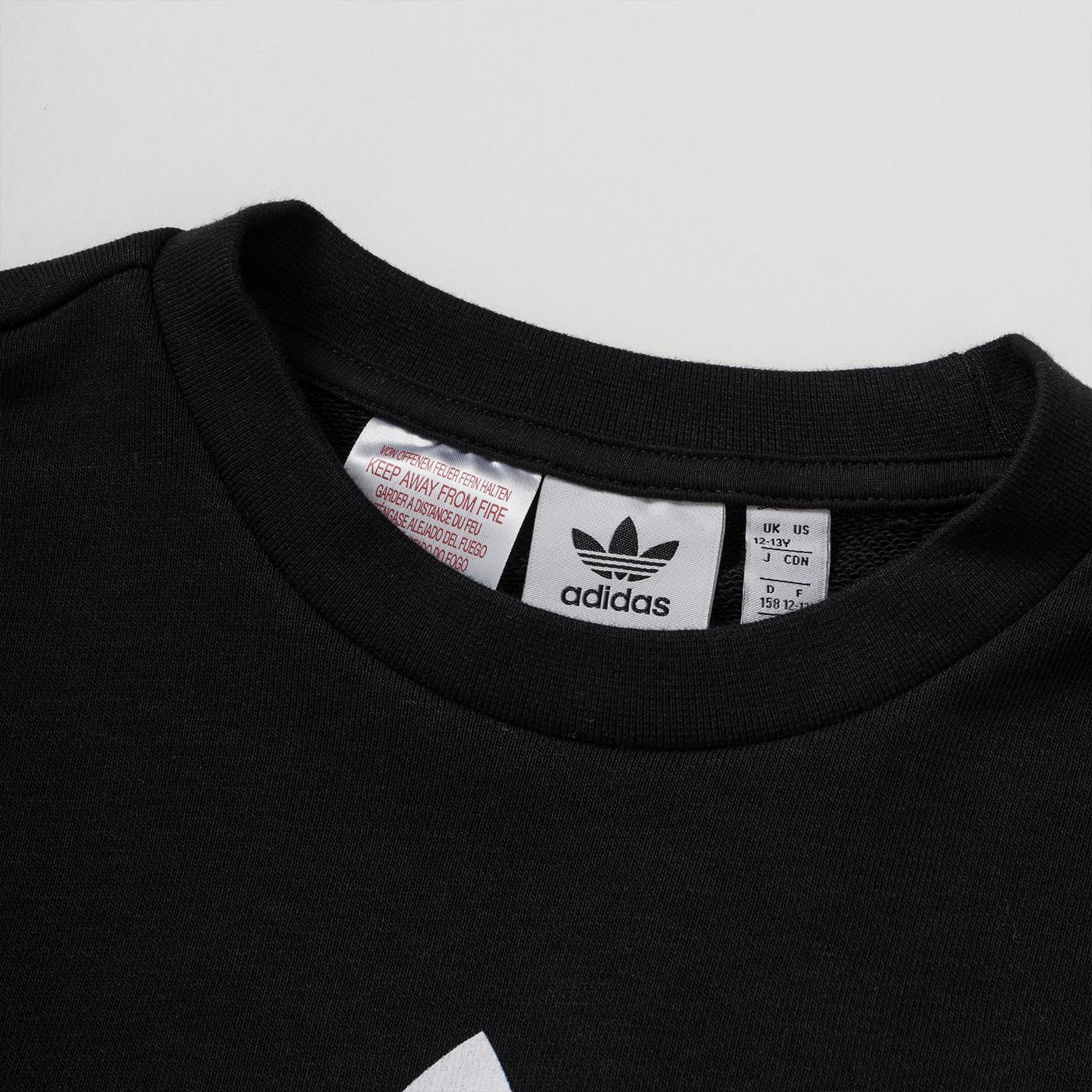 Adidas Originals Trefoil Crew Black/White - Image 3