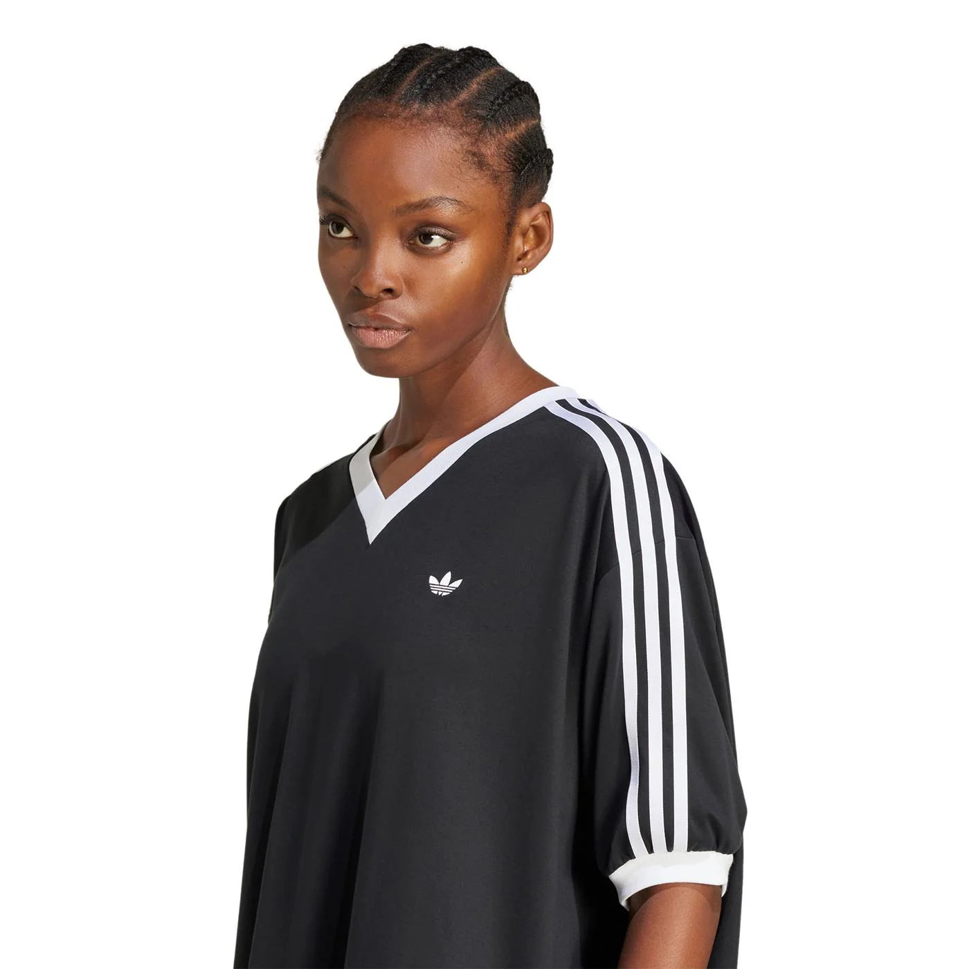 Adidas Originals V-Neck Dress Black - Image 3