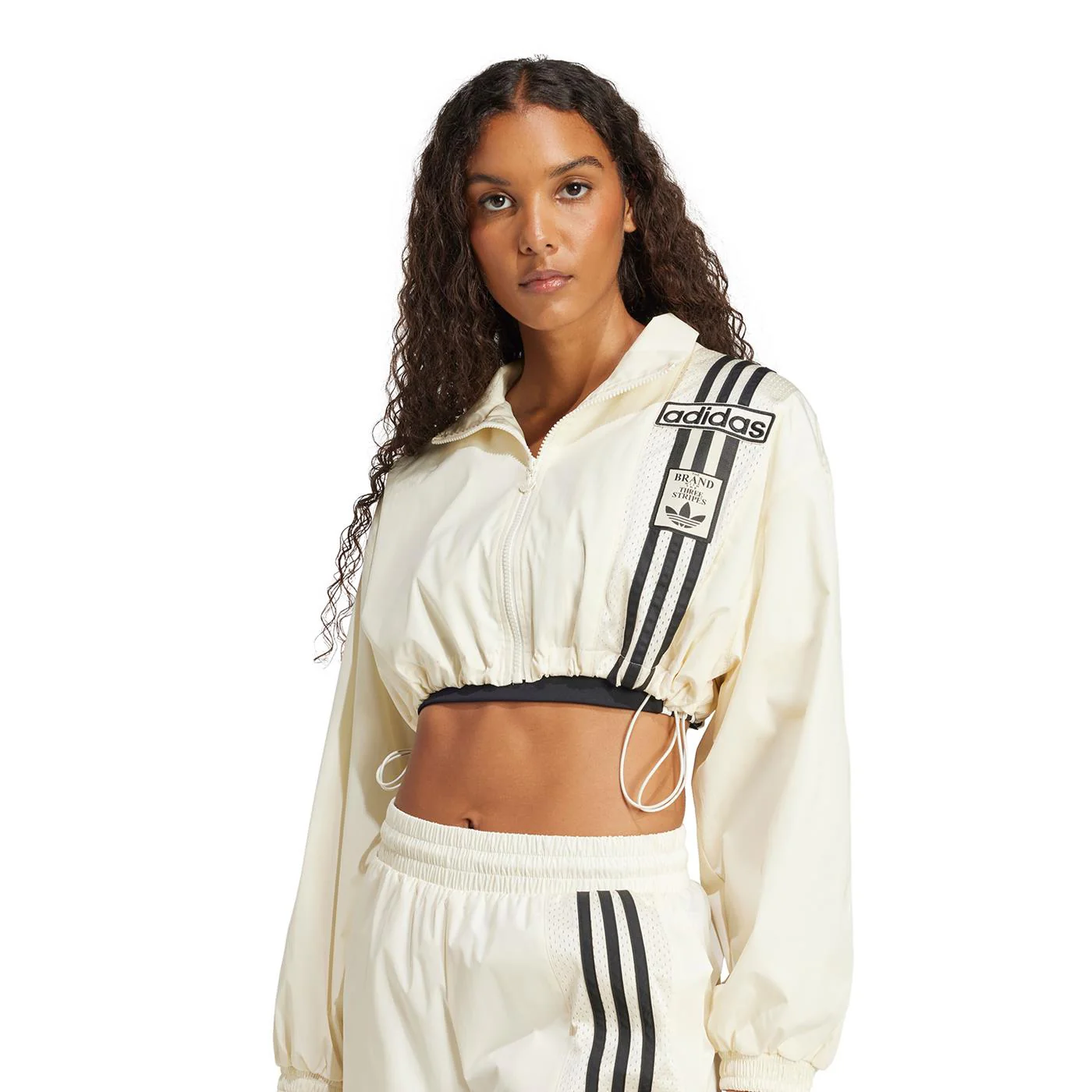 Adidas Originals Woven Track Top Cream White/Black - Image 2
