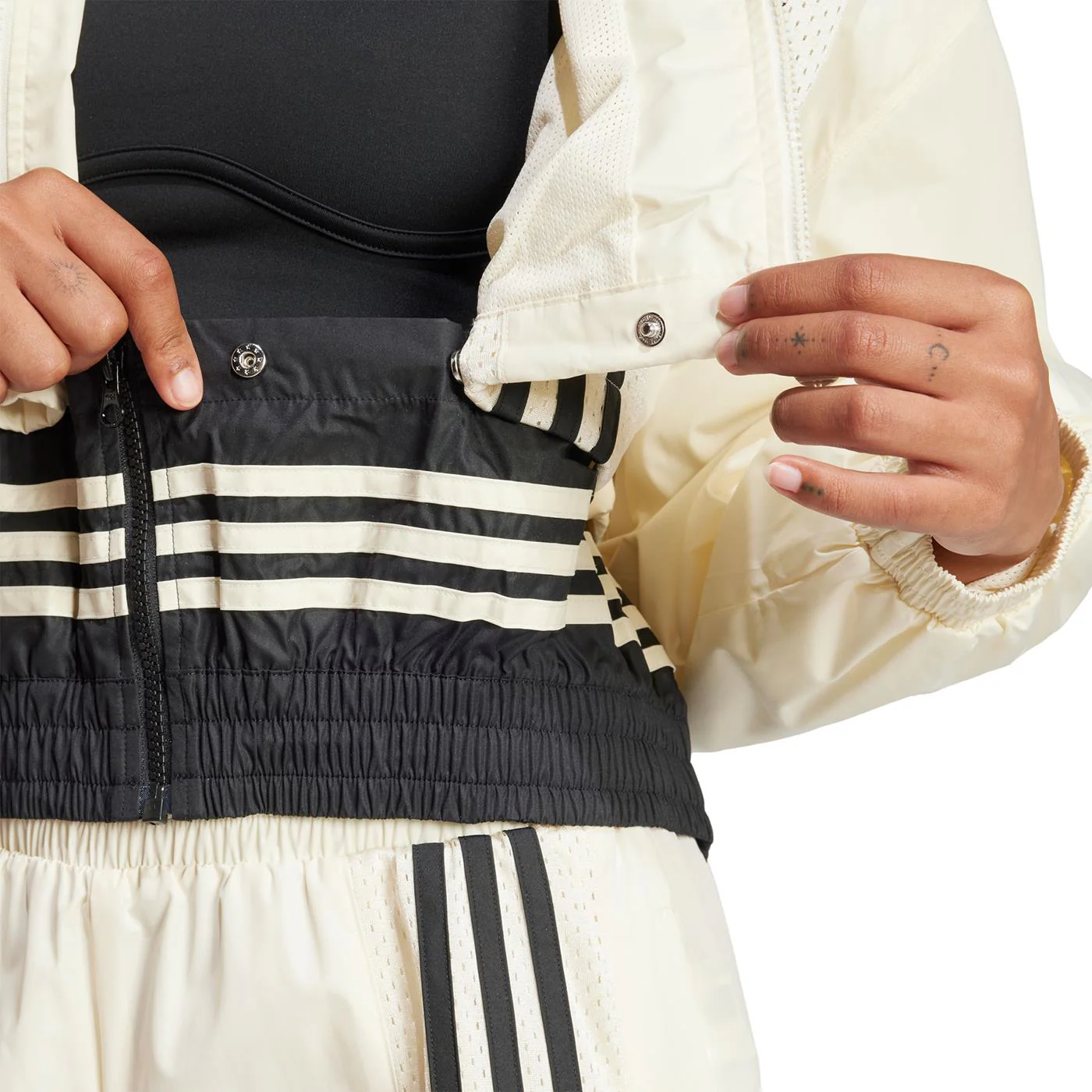Adidas Originals Woven Track Top Cream White/Black - Image 5