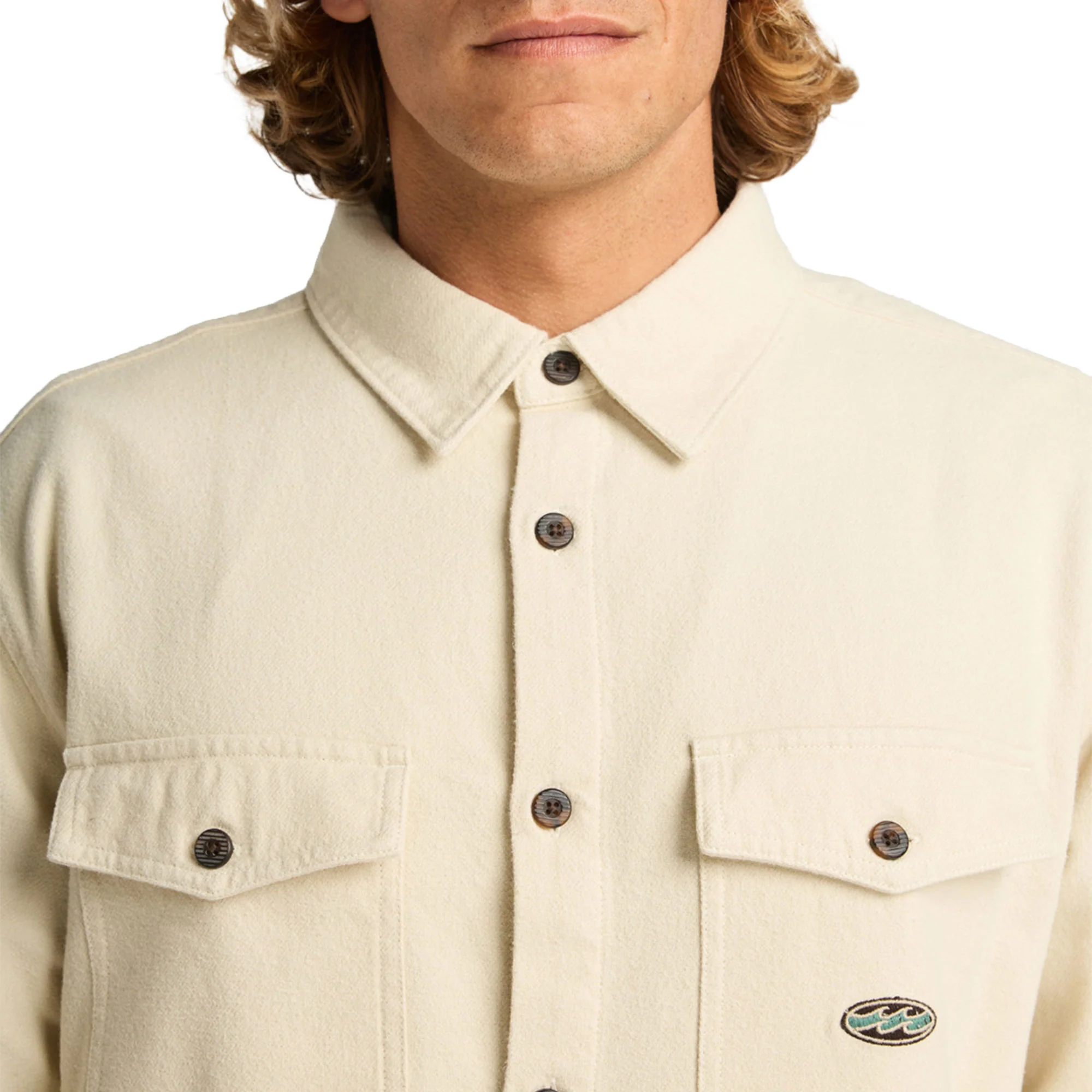 Billabong Del Mar Flannel LS Shirt Sand - Image 3