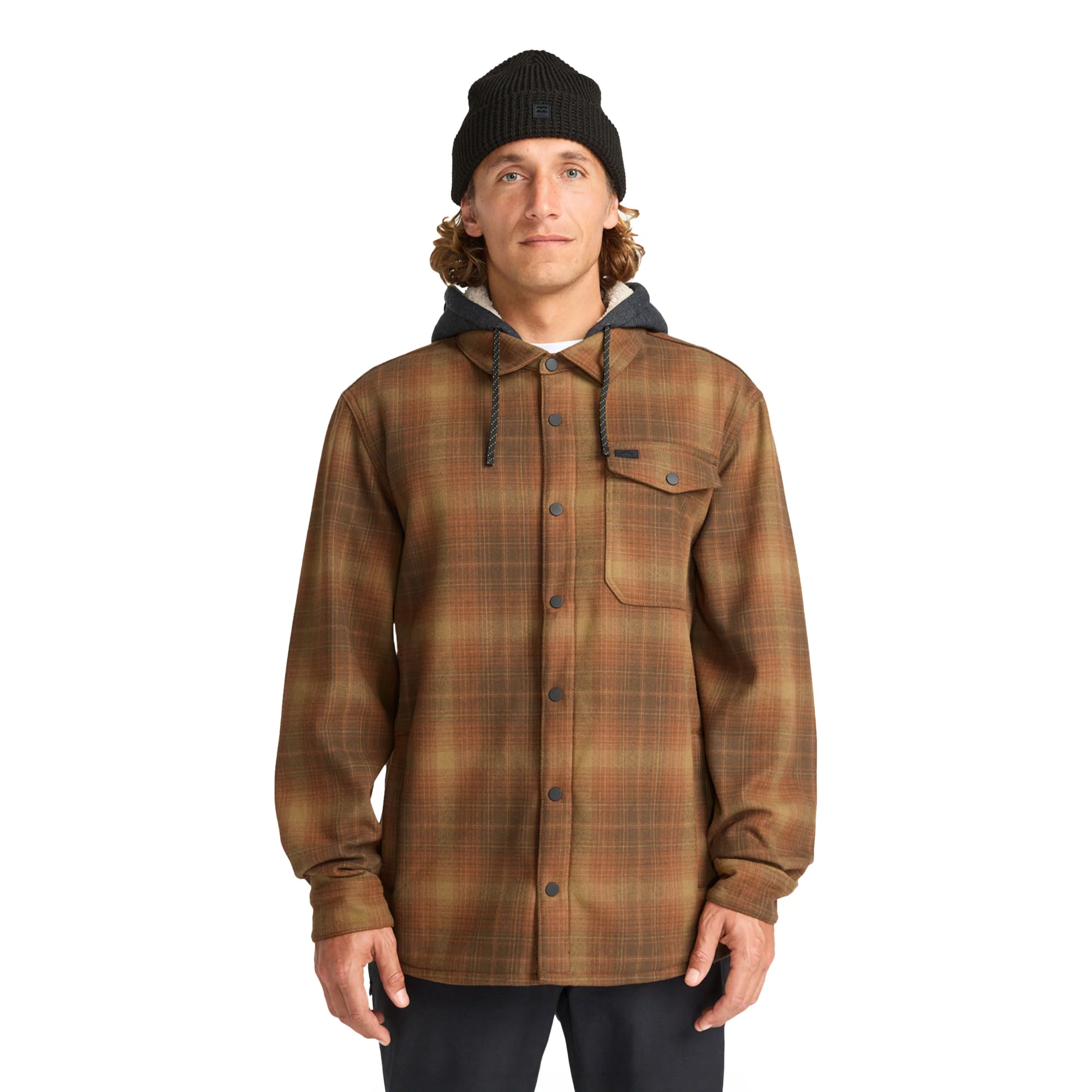 Billabong Furnace Bonded Flannel Overshirt Dark Cedar