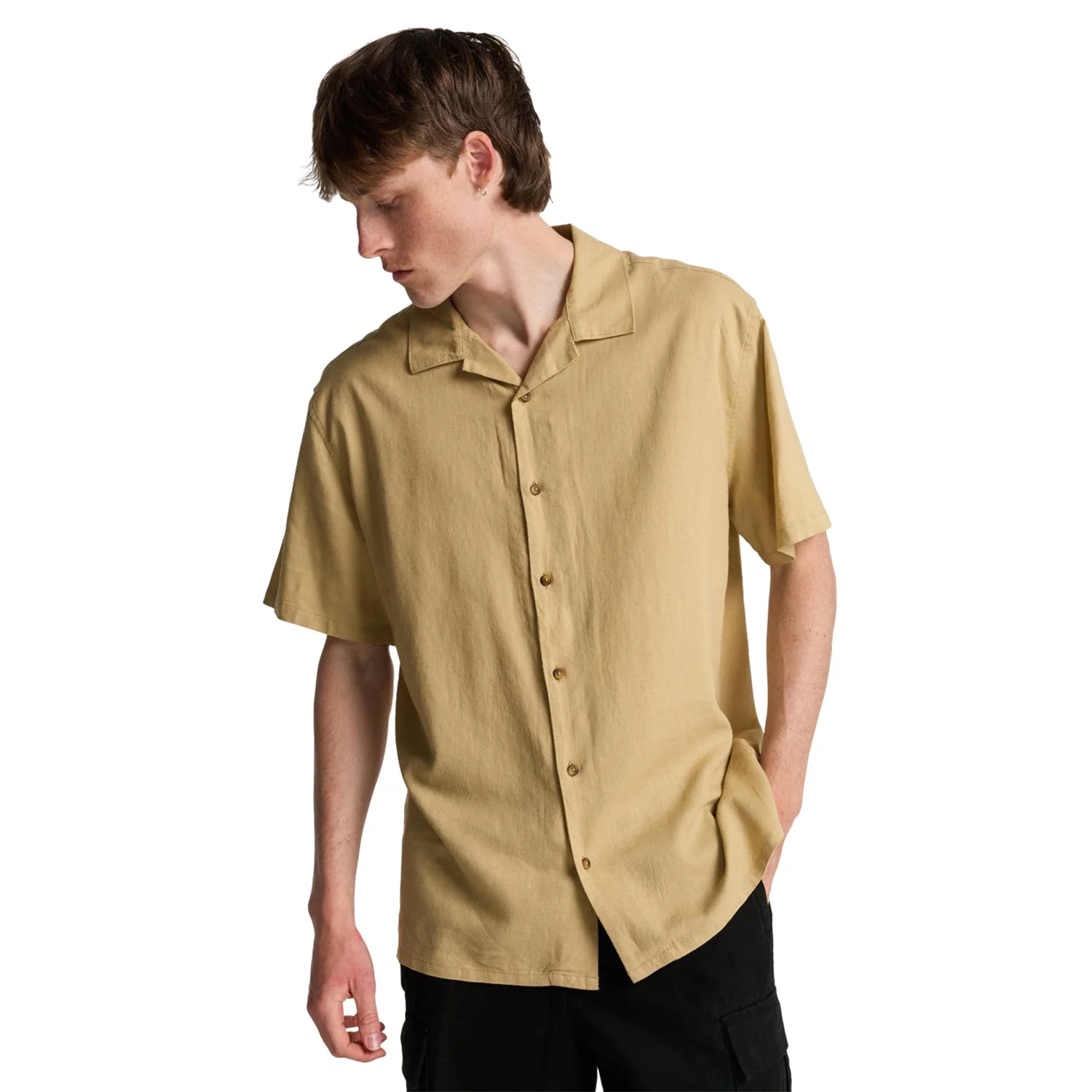 Billabong SS Vacay Linen Shirt Castle Rock