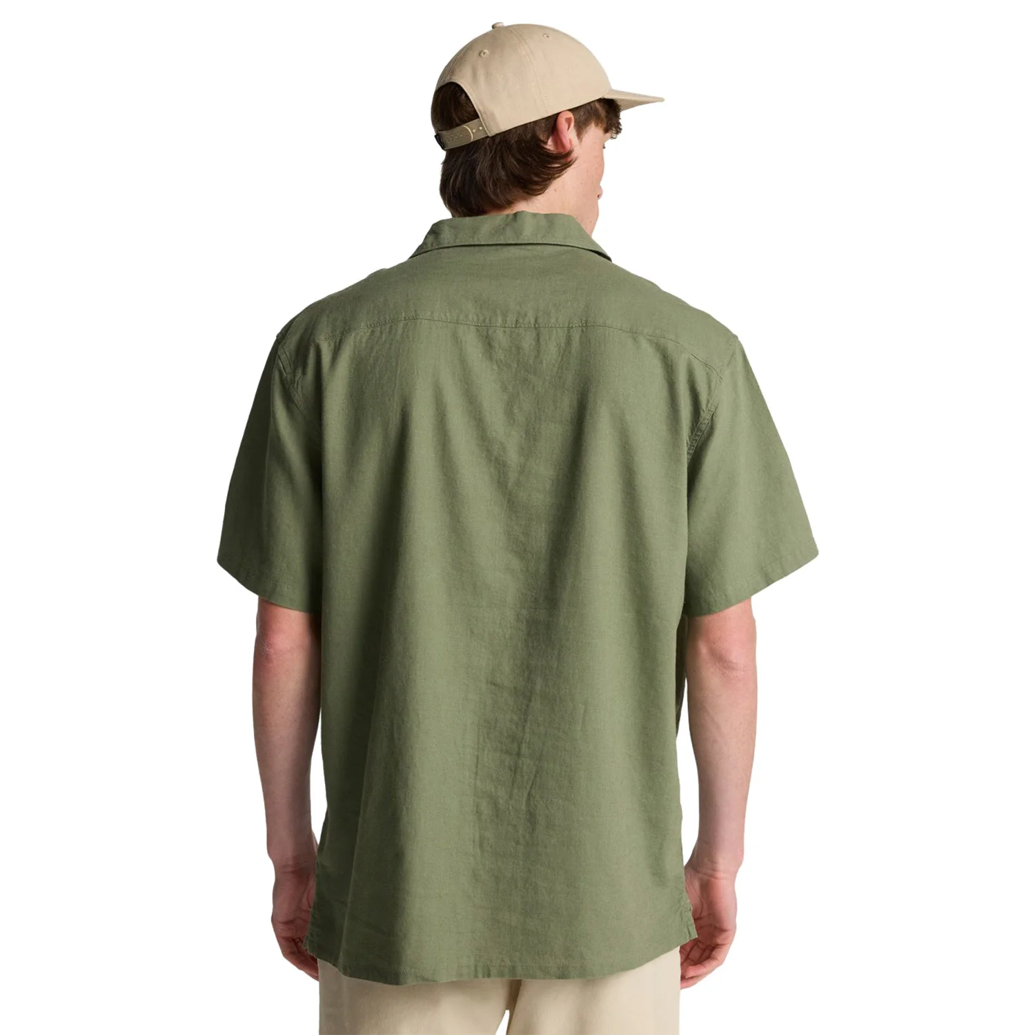 Billabong Vacay Linen S/S Shirt Moss Green - Image 4