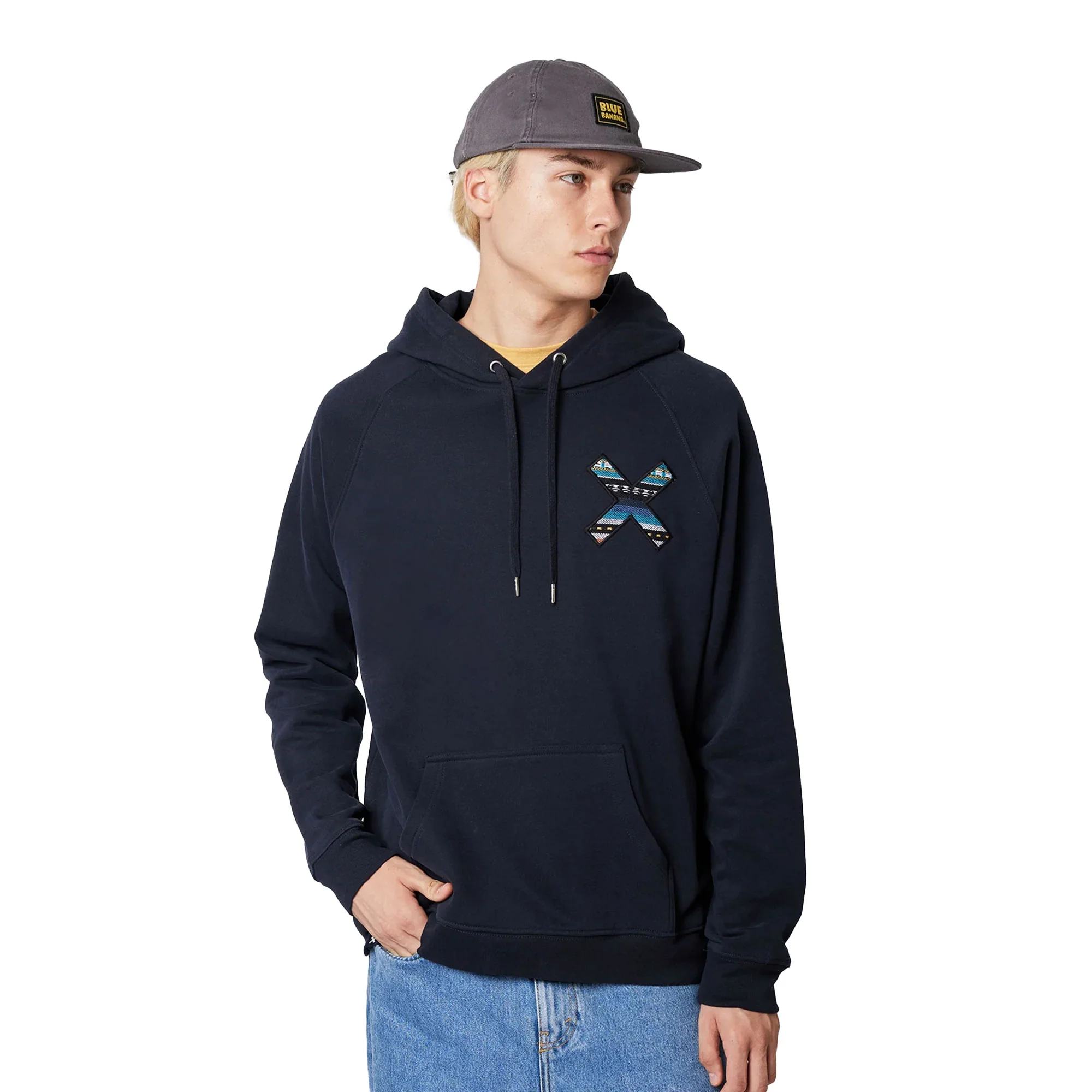 Blue Banana Classic Hoodie Navy - Image 2