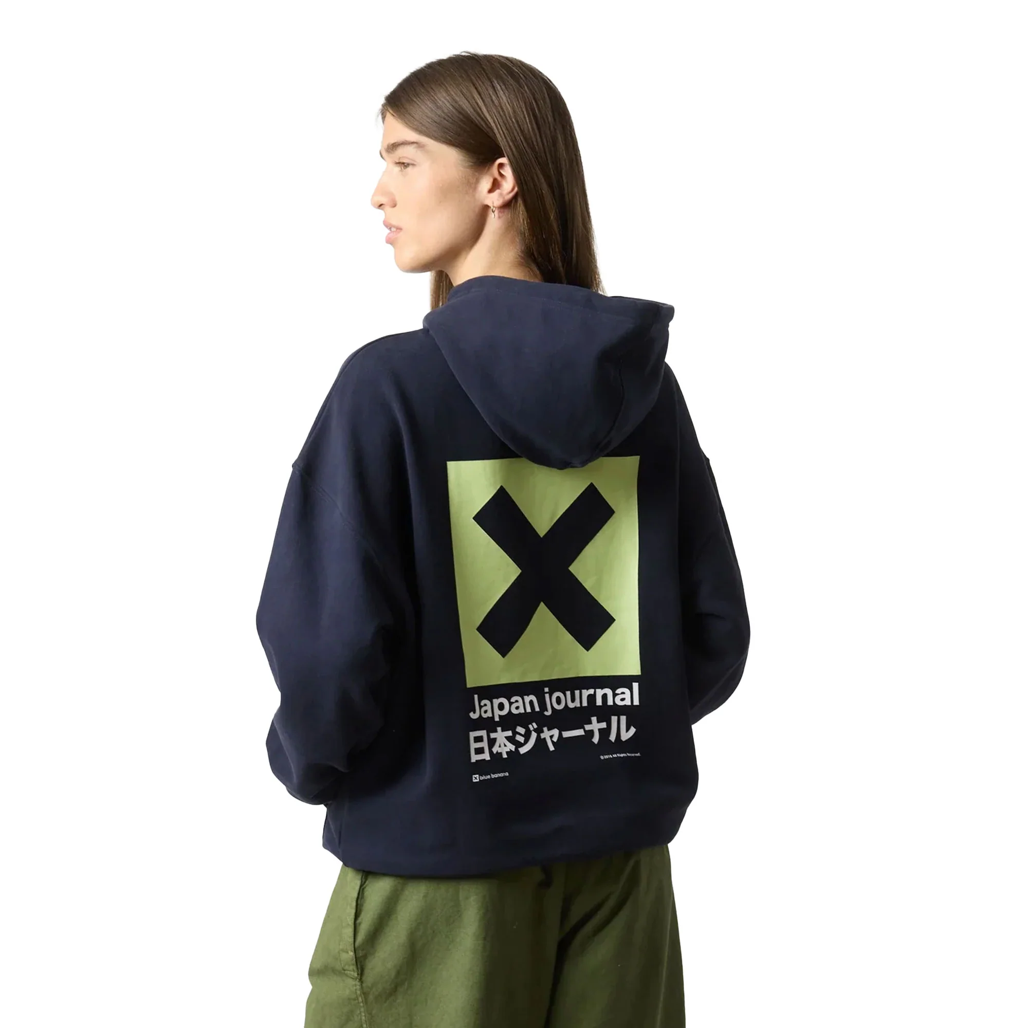 Blue Banana Journal Hoodie Navy - Image 2
