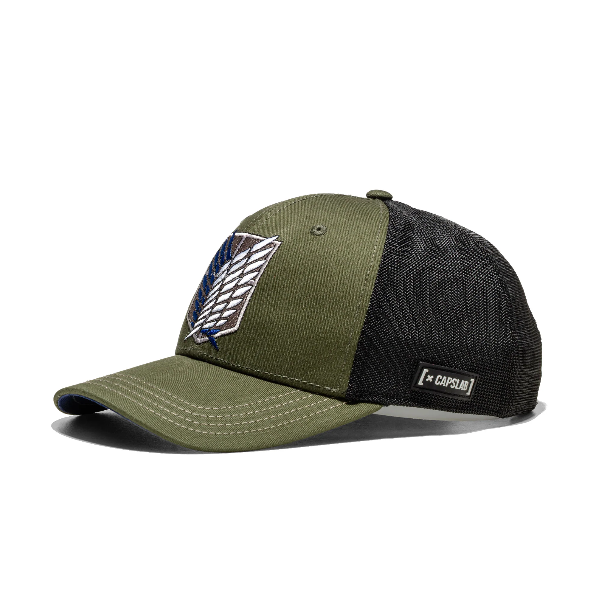 Capslab Attack on Titan Scouts Trucker Cap Army Green/Black - Image 2