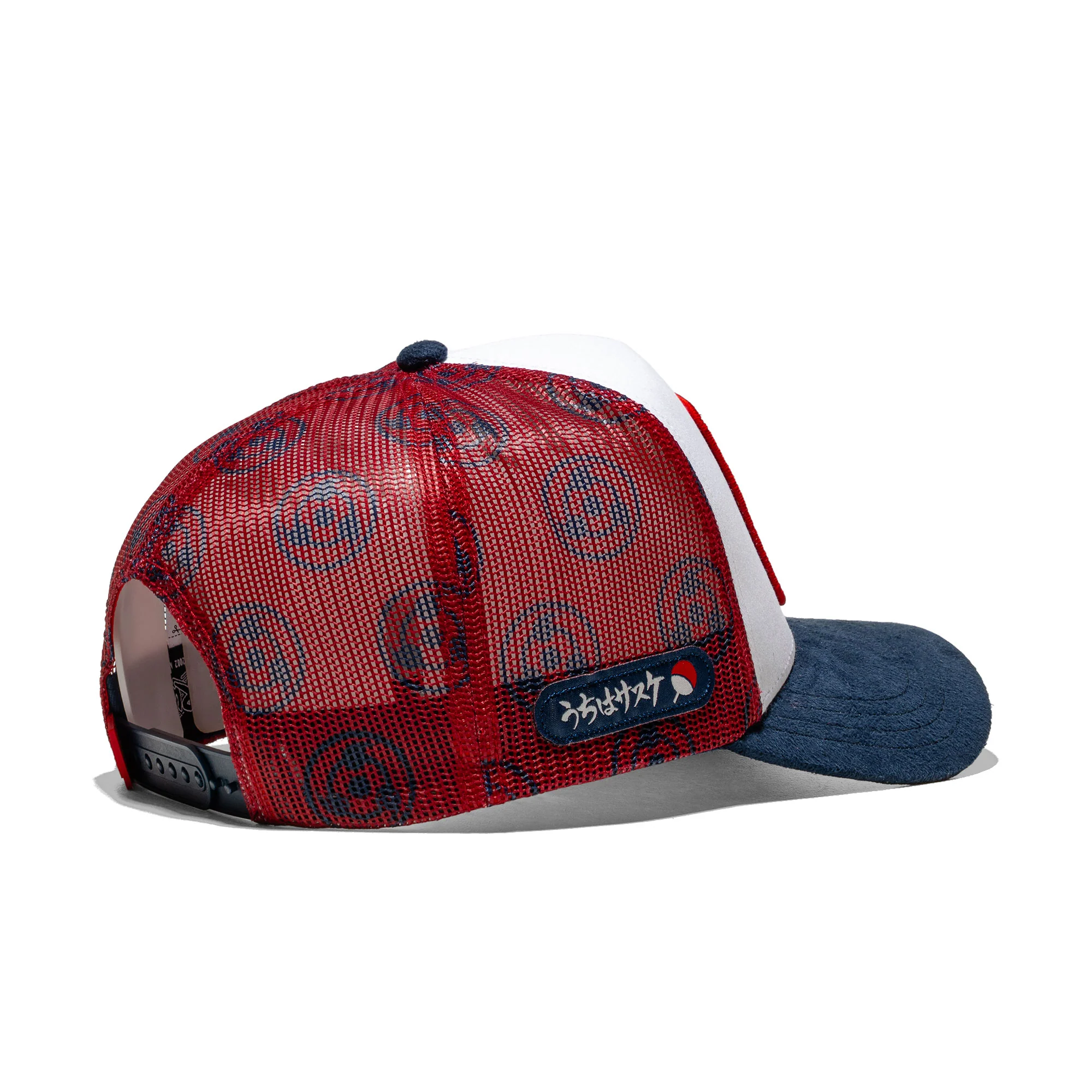 Capslab Naruto Shippuden Sasuke Trucker Cap White/Red/Navy - Image 3