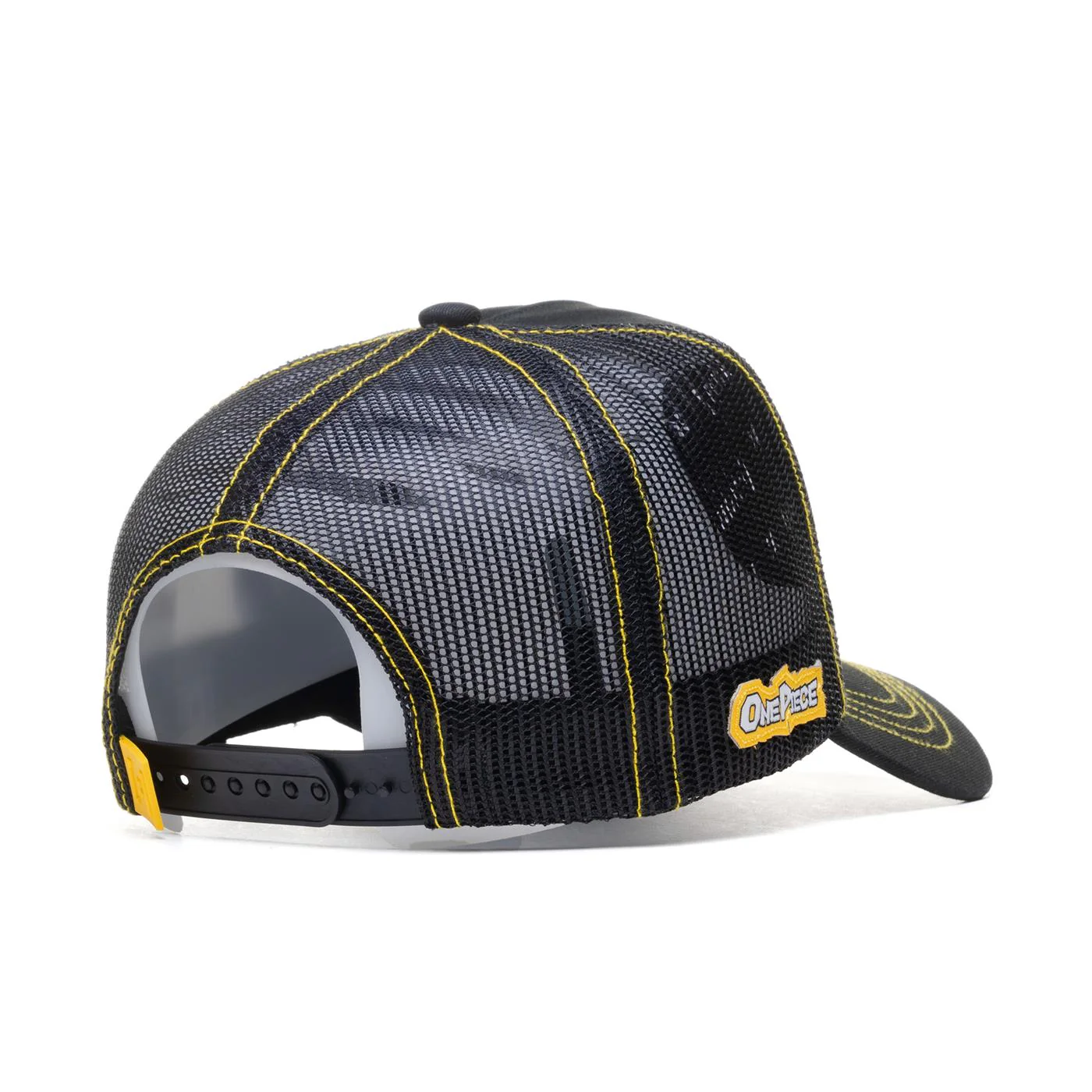 Capslab One Piece Straw Hat Crew Cap Black - Image 3