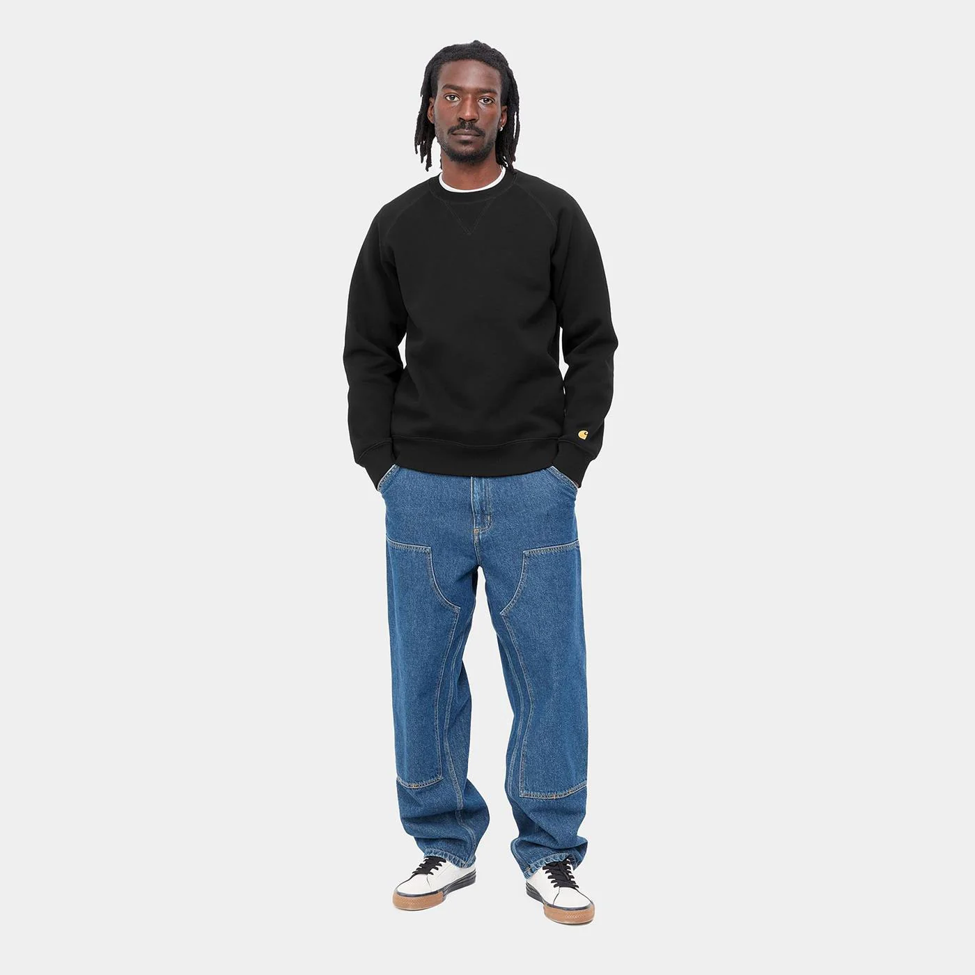 Carhartt Chase Sweat Black/Gold - Image 3