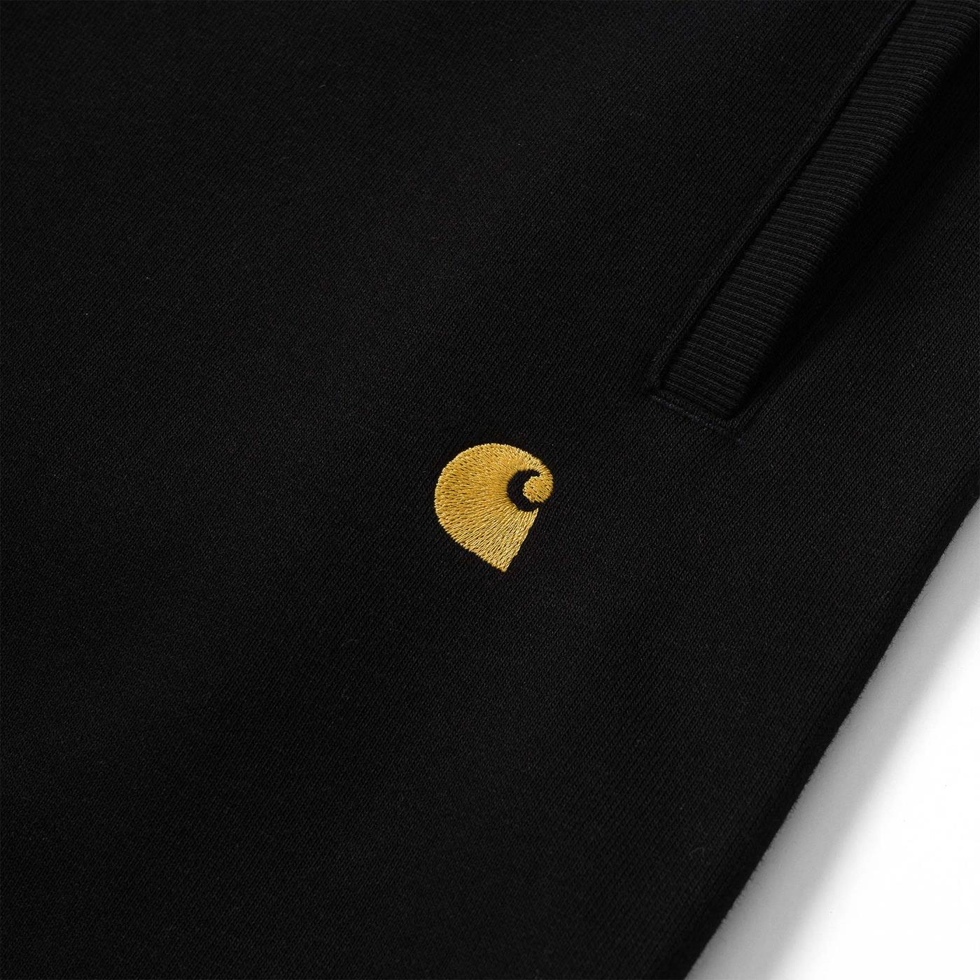 Carhartt Chase Sweat Short Black/Gold - Image 3